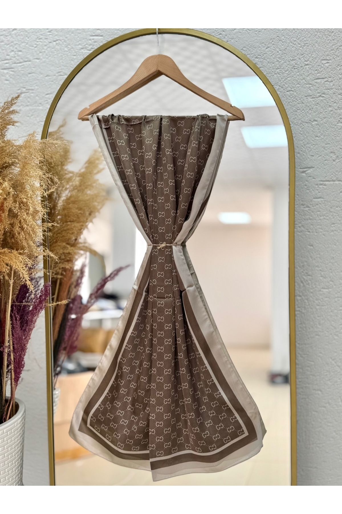 MİHRA STORE Rosalia Marka Vual Şal Sütlü Kahve