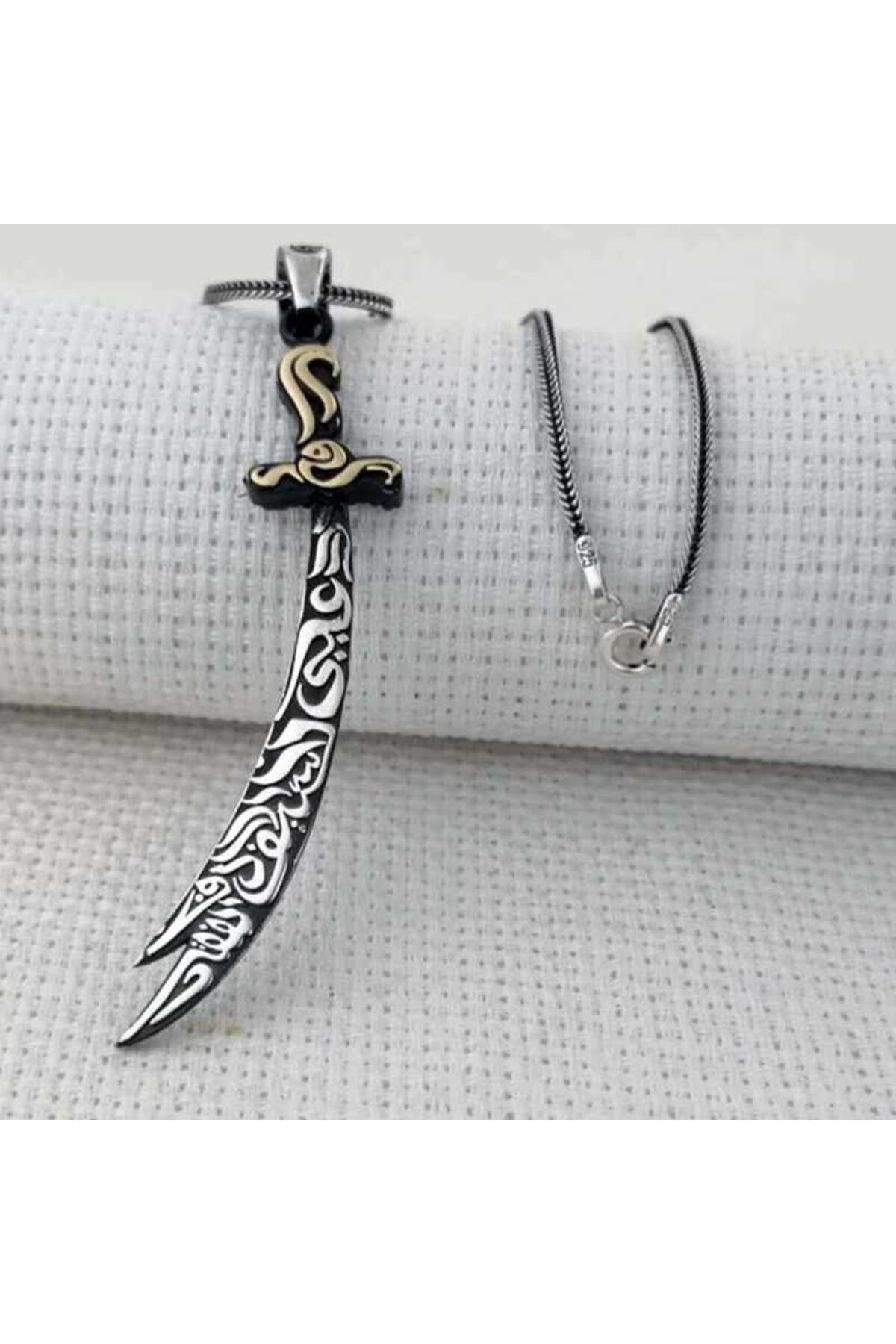 shop Zulfikar Kılıcı 925 Ayar Gümüş Erkek Kolye