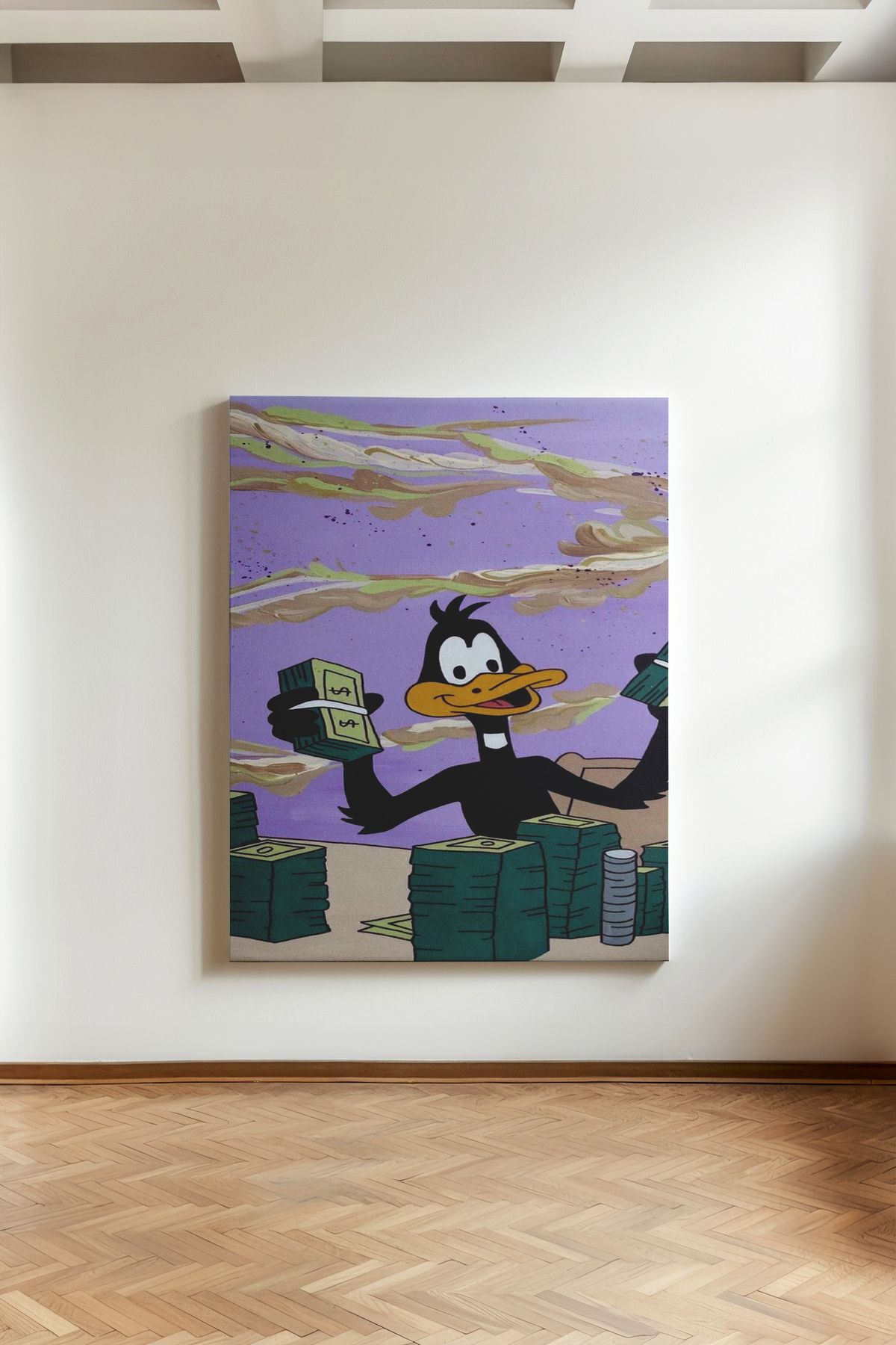 Kanvaspera Daffy Duck Money - Kanvas Tablo