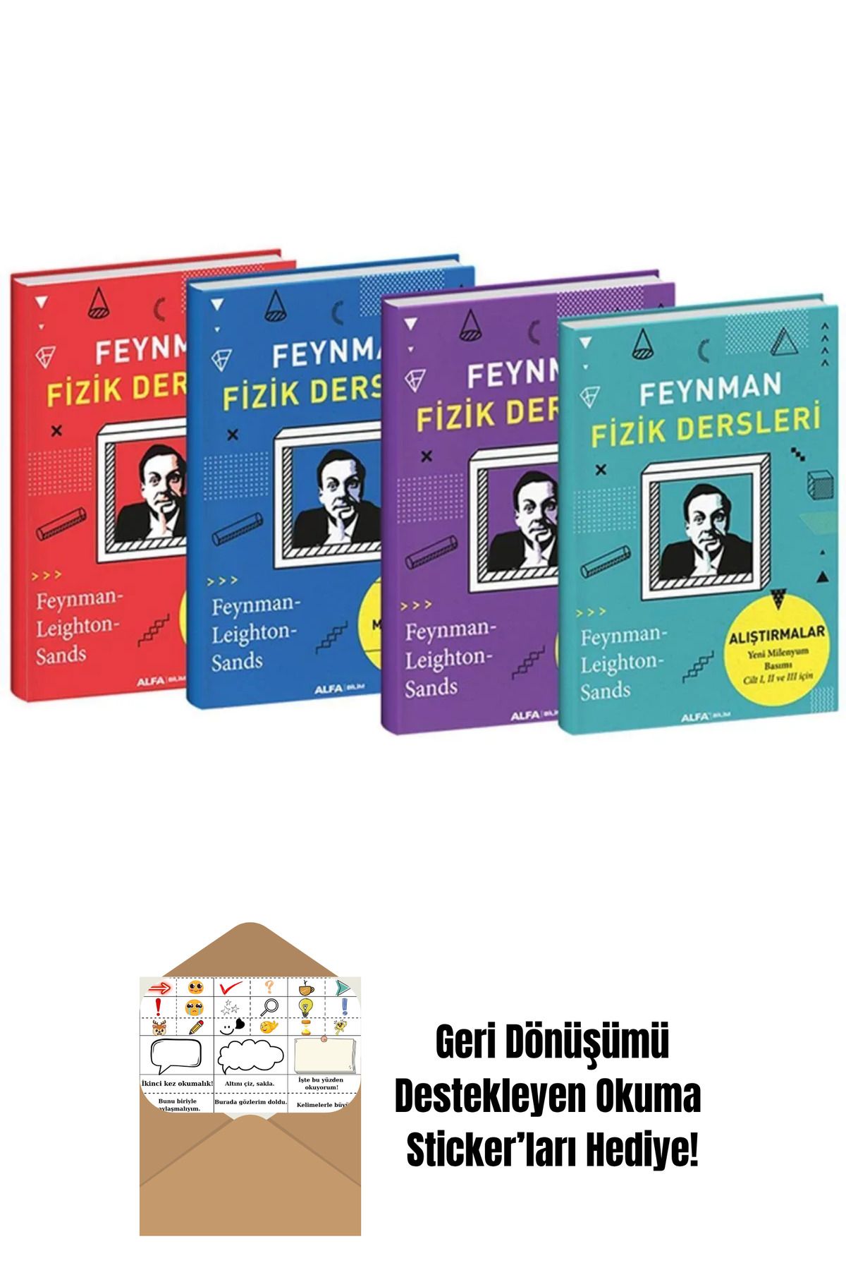 Alfa Yayınları Feynman Fizik Dersleri (4 Kitap Takım) + Okuma Sticker'ları