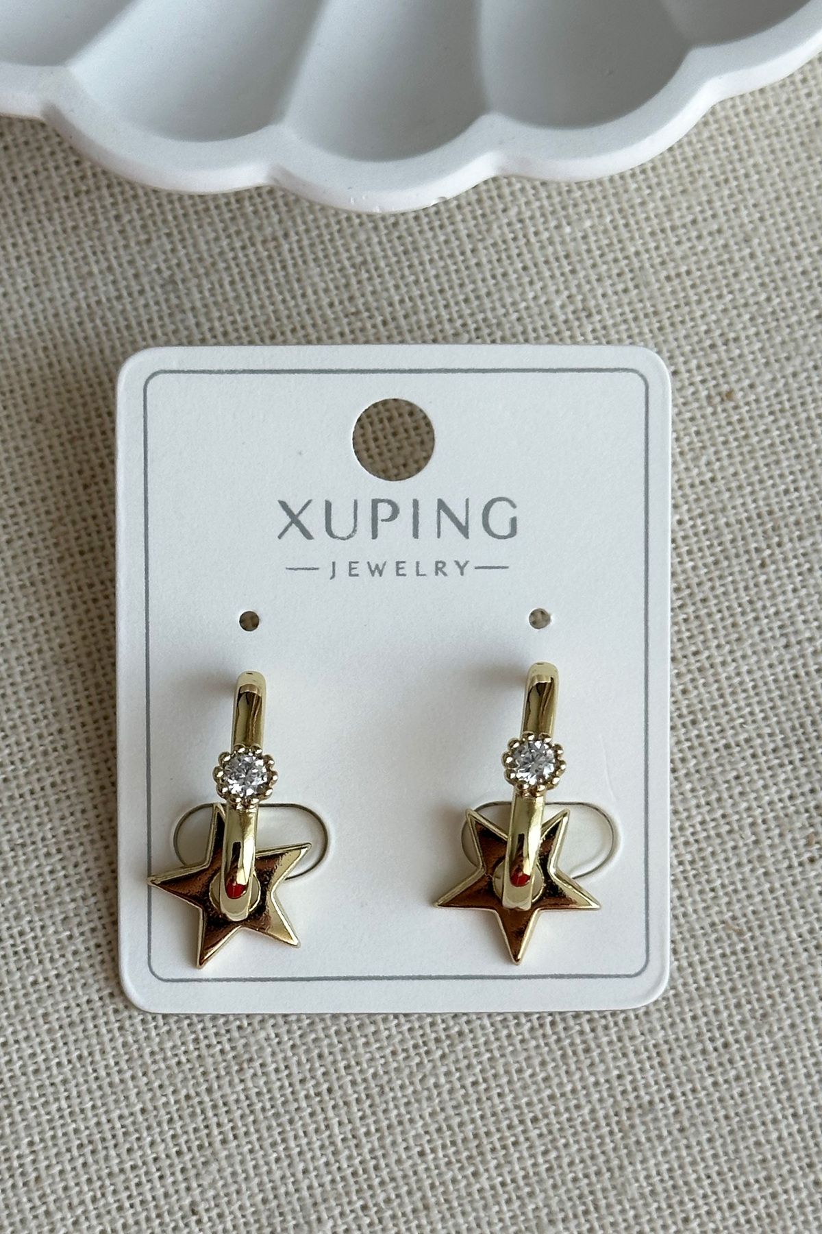 Modacaprea Xuping 14K Yıldız Klipsli Kadın Küpe – Kararmaz | Kadın Takı Xuping Küpe