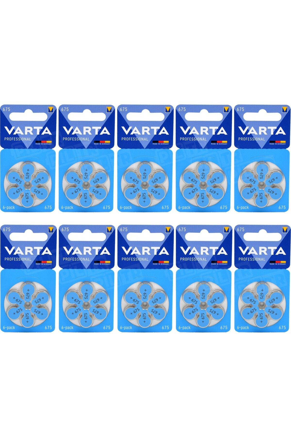 Varta 675 Numara İşitme Cihaz Pili 6x10 (60 Adet)