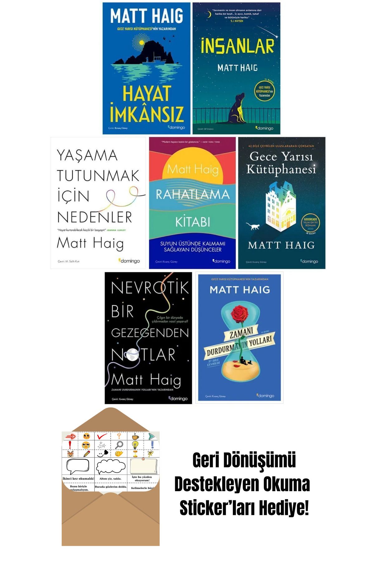 Alfa Yayınları Matt Haig 7 Kitap Set + Okuma Sticker'ları