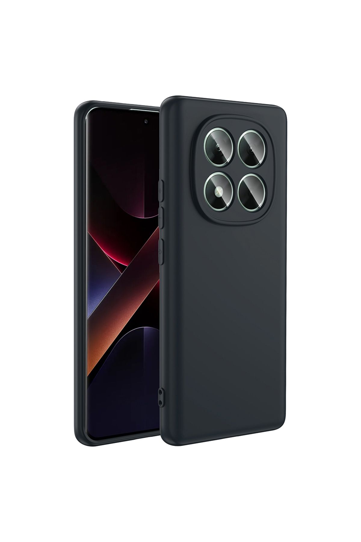 Nevarium Poco X7 Kılıf Lansman İçi Kadife Kamera Korumalı Mara Silikon Kılıf - Siyah