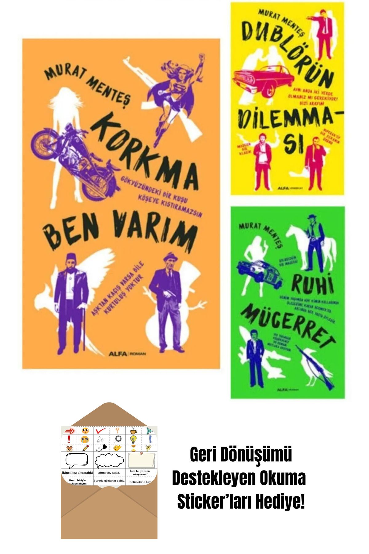 Alfa Yayınları Murat Menteş 3 Kitap Set + Okuma Sticker'ları
