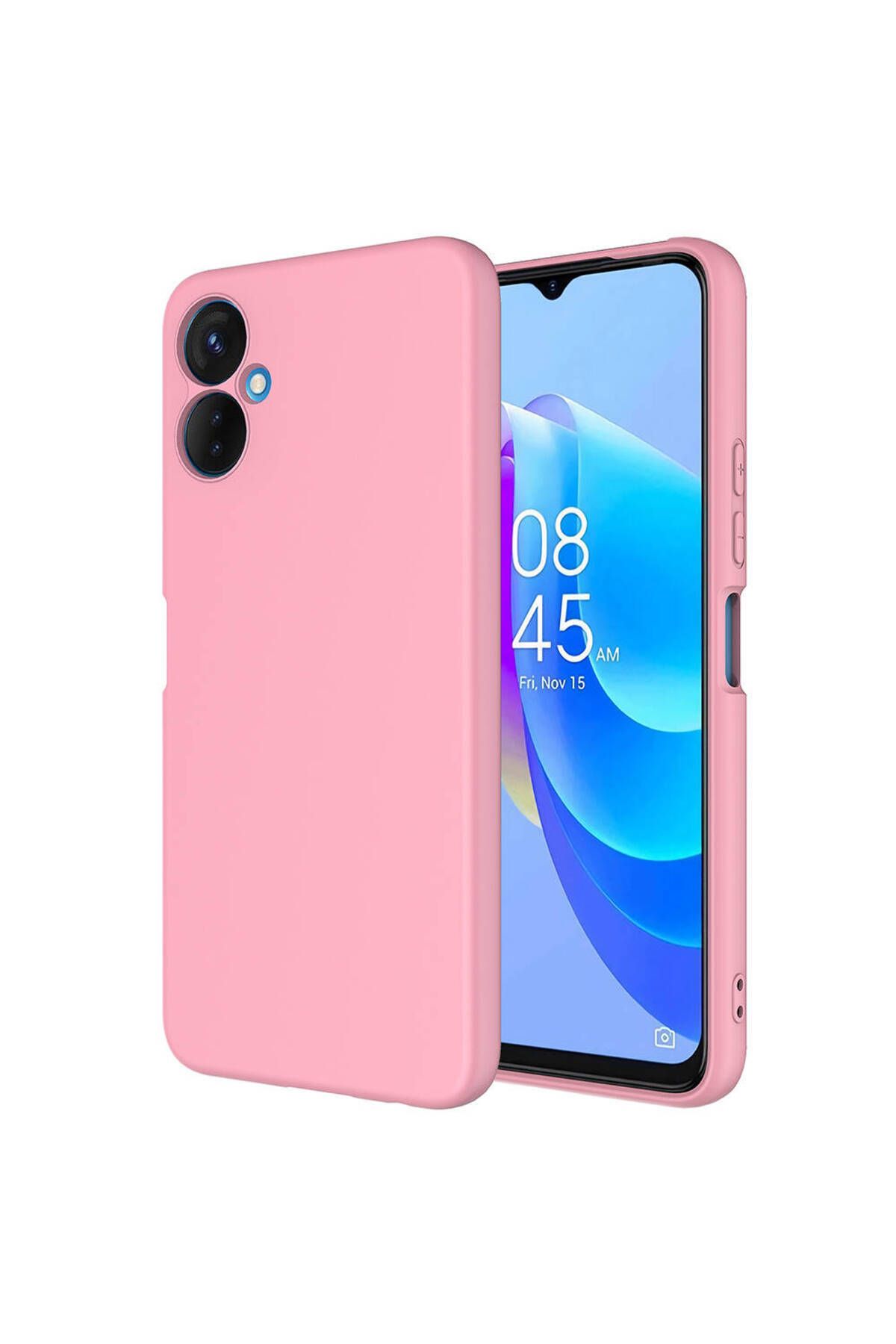 Nevarium Tecno Spark 9 Pro Kılıf Lansman İçi Kadife Kamera Korumalı Mara Silikon Kılıf - Pembe