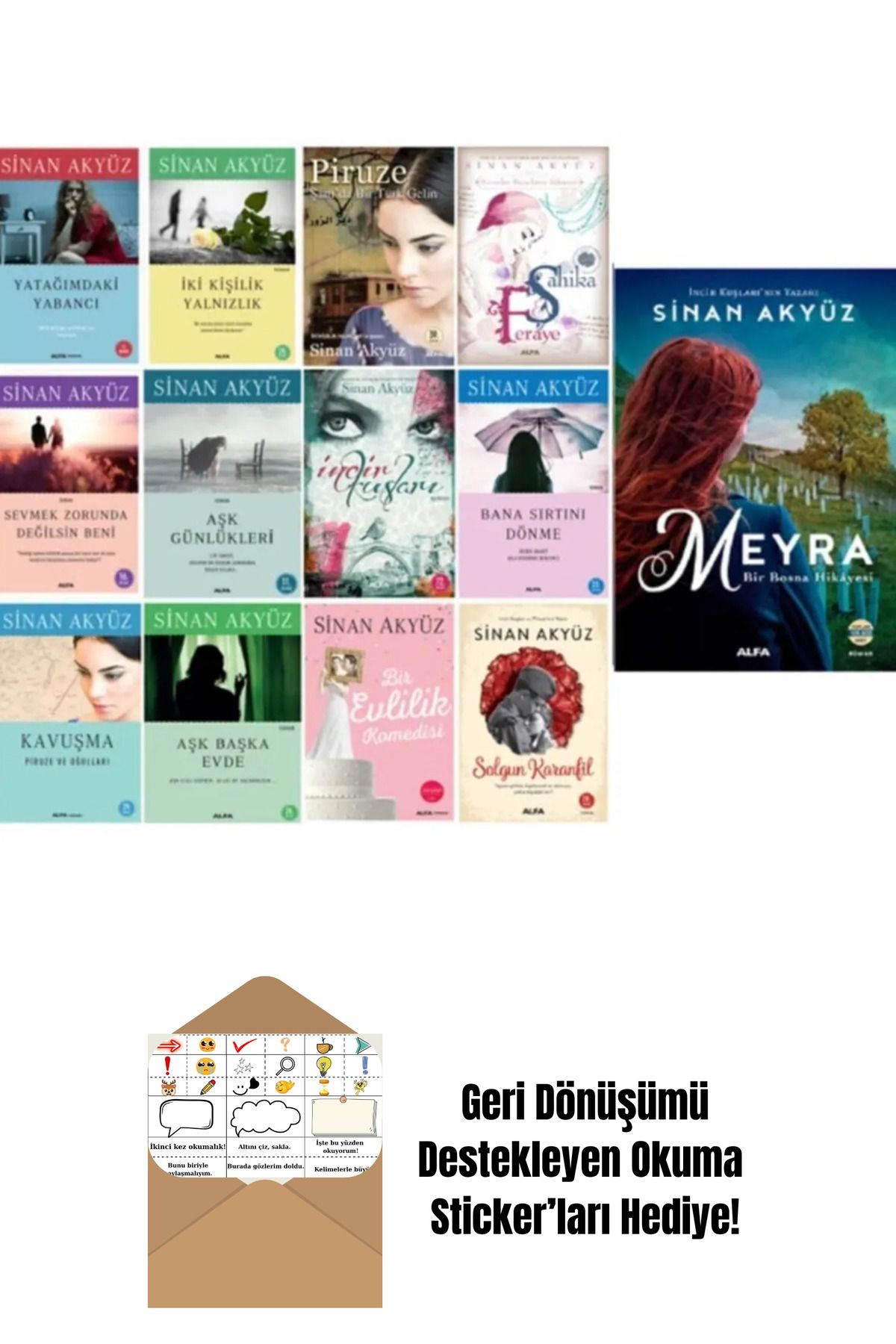 Alfa Yayınları Sinan Akyüz 13 Kitap Set + Okuma Sticker'ları