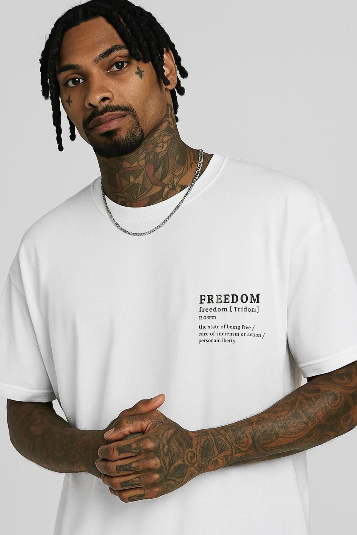 DM DOLCE MORE Freedom Baskılı Unisex T-shirt