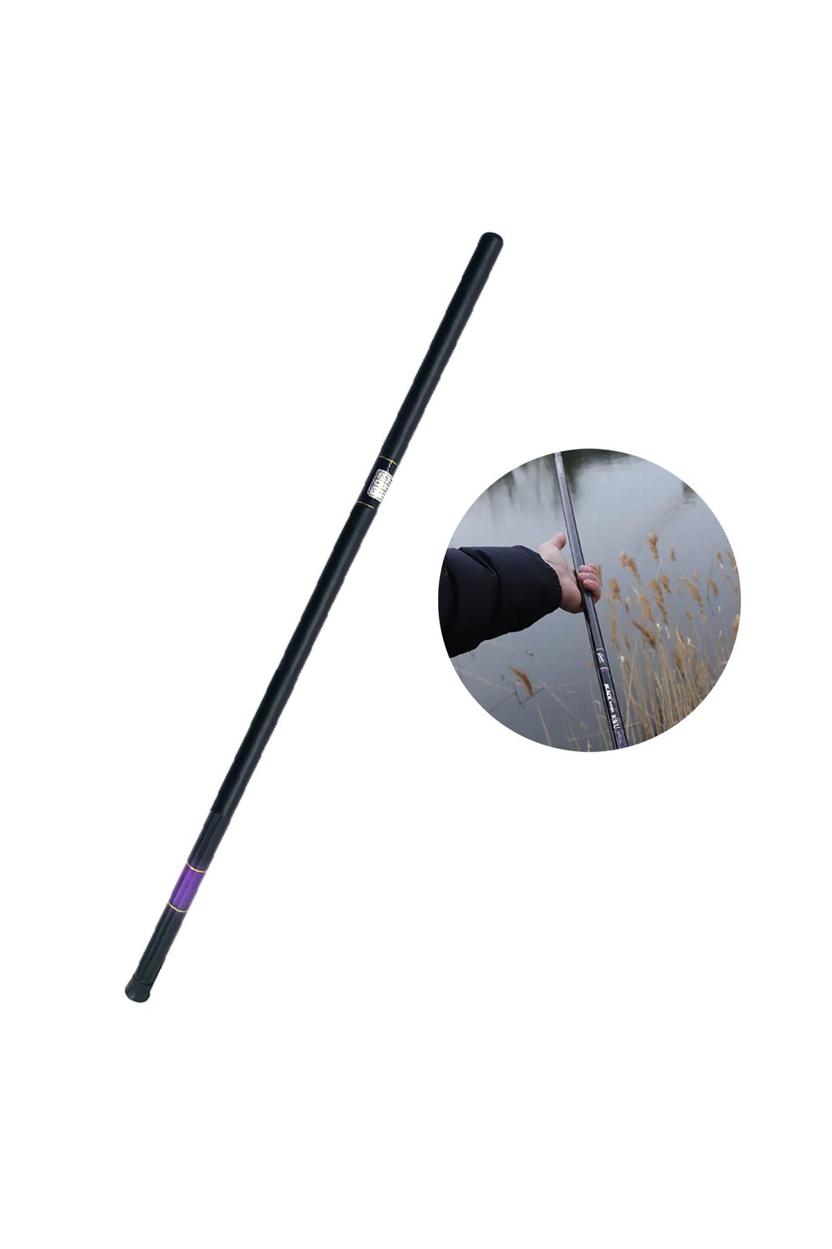 Forzacase Hafif Karbonfiber Teleskobik Olta Kamışı 5 Boğumlu 2.40 cm - FC1046