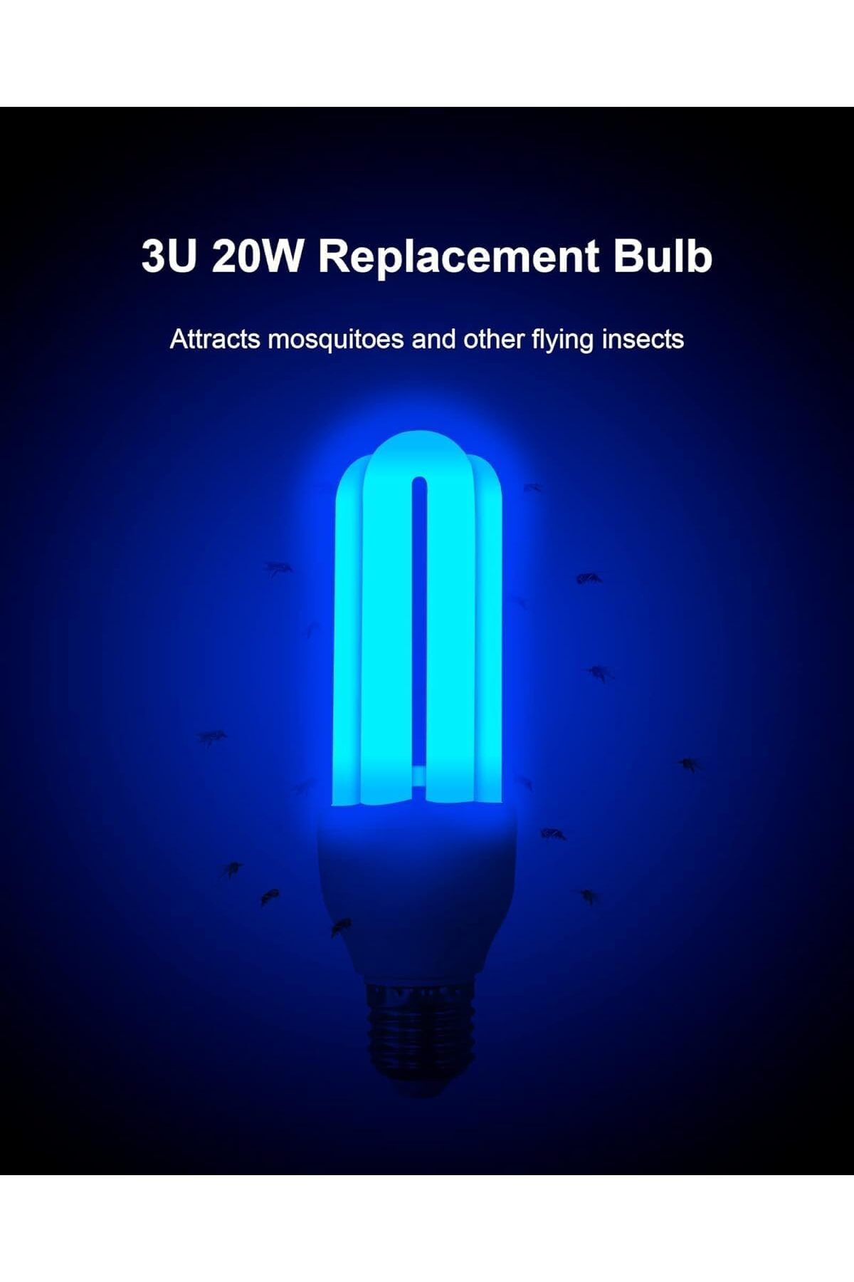 Generic-2 Pack 3U 20W Replacement Bulbs for Bug Zapper Light Bulb with E27 Base AC220-240V 4