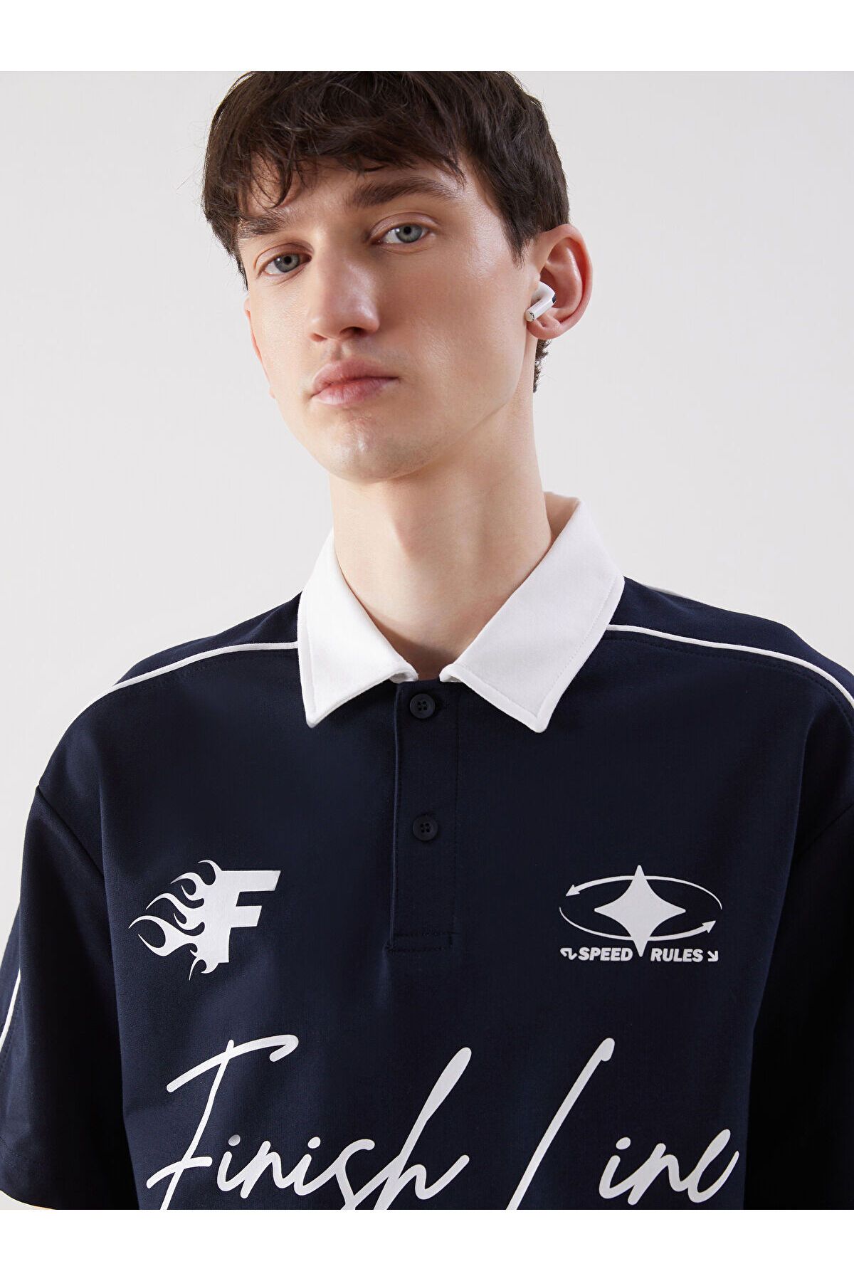 LC Waikiki Polo Yaka Baskılı Erkek Tişört
