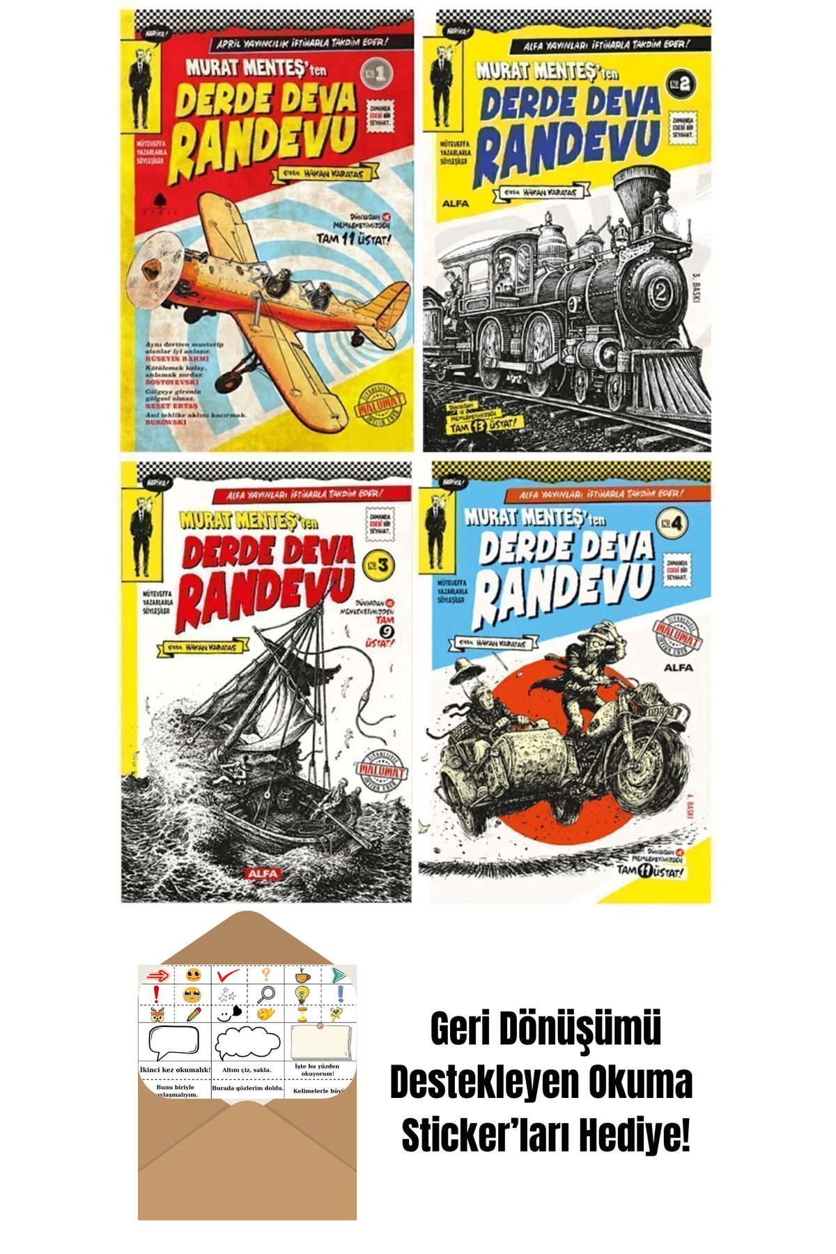 Alfa Yayınları Derde Deva Randevu Serisi 4 Kitap Set Murat Menteş + Okuma Sticker'ları