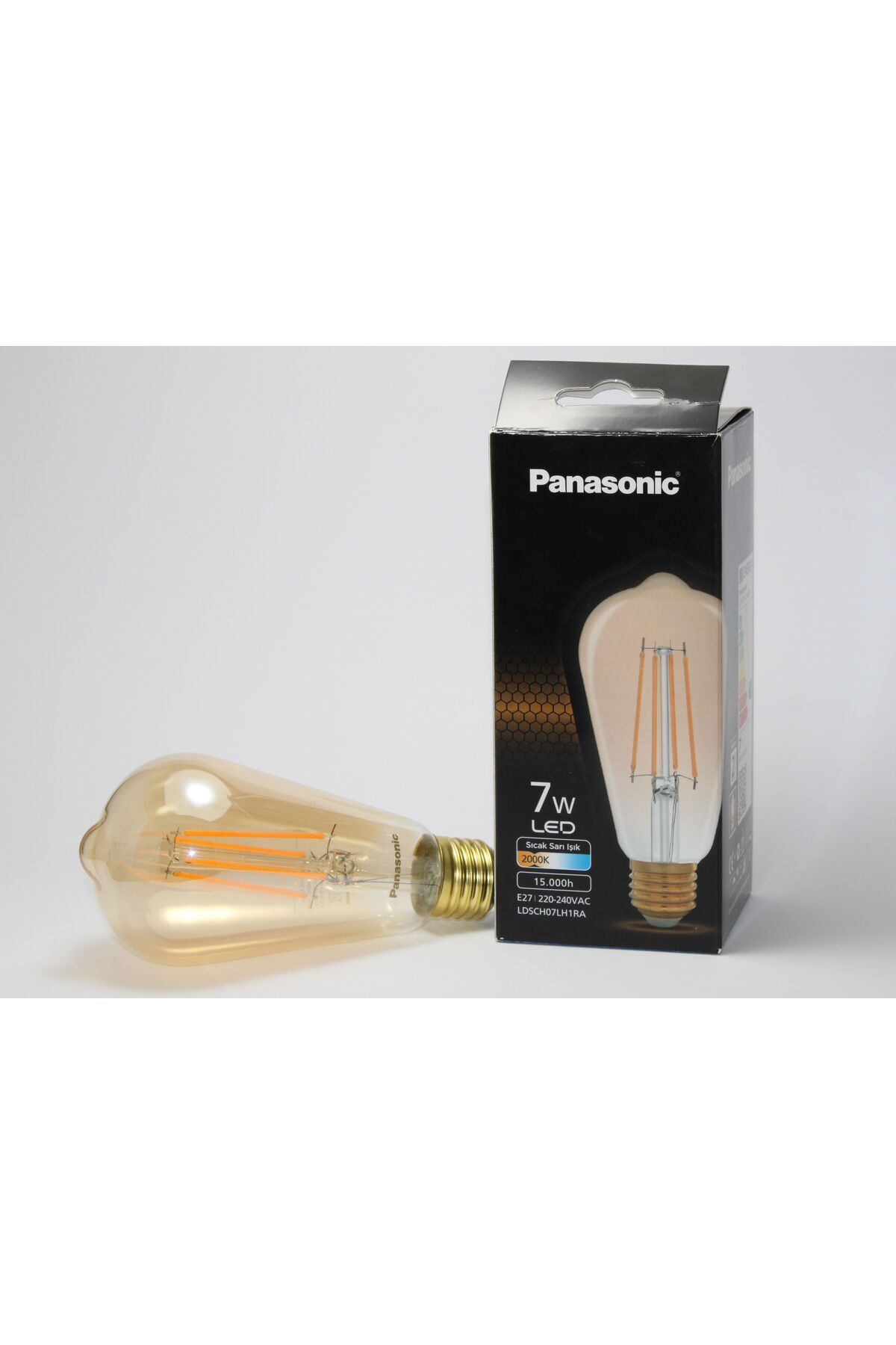 PANASONIC E27 FİLAMAN RUSTİK AMPÜL 630LM 2000K GOLD SICAK SARI IŞIK
