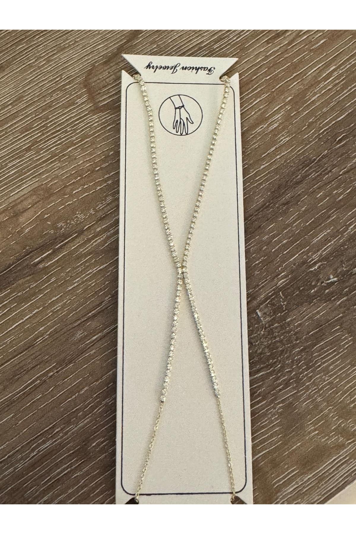 misstakıjewerly ÇELİK GOLD RENK SUYOLU DETAYLI ŞAHMERAN