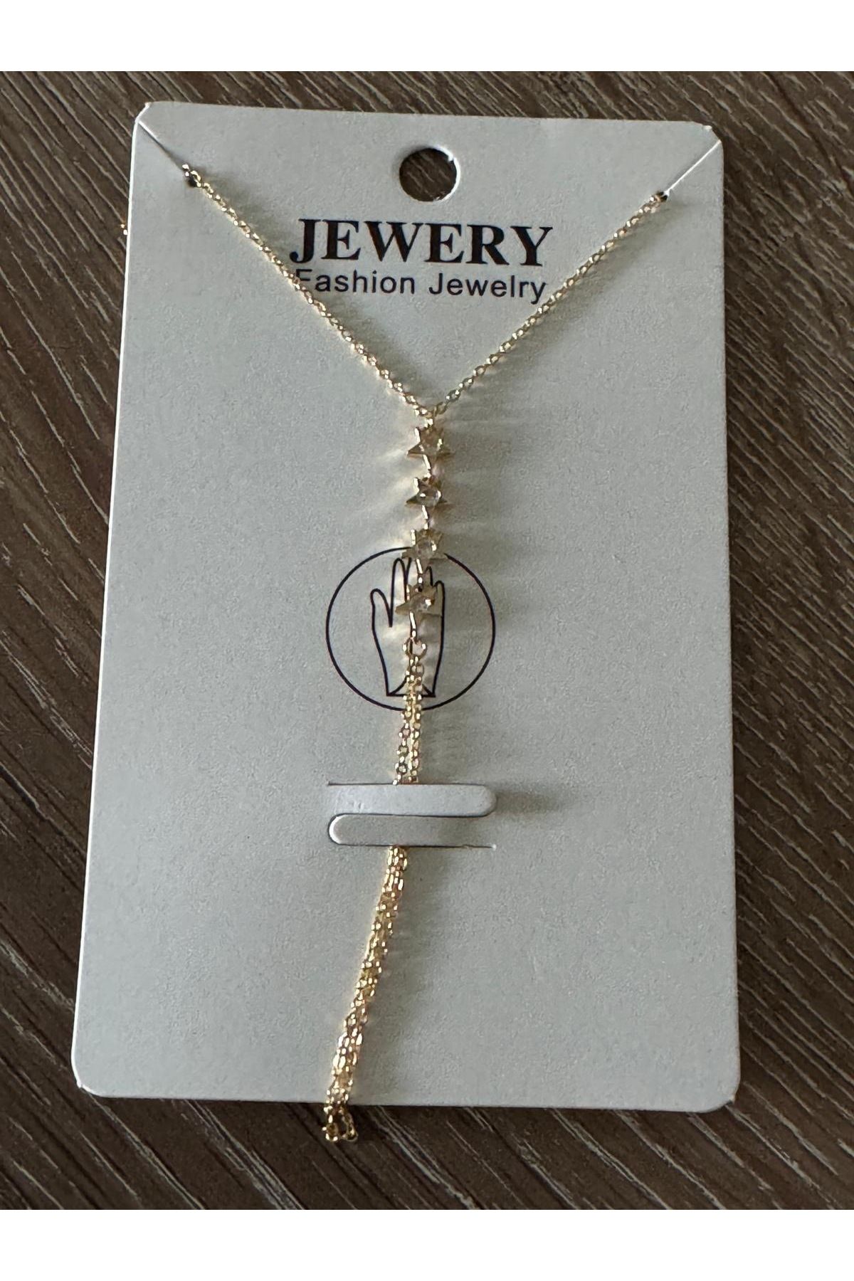 misstakıjewerly ÇELİK GOLD RENK 4 TAŞLI ŞAHMERAN