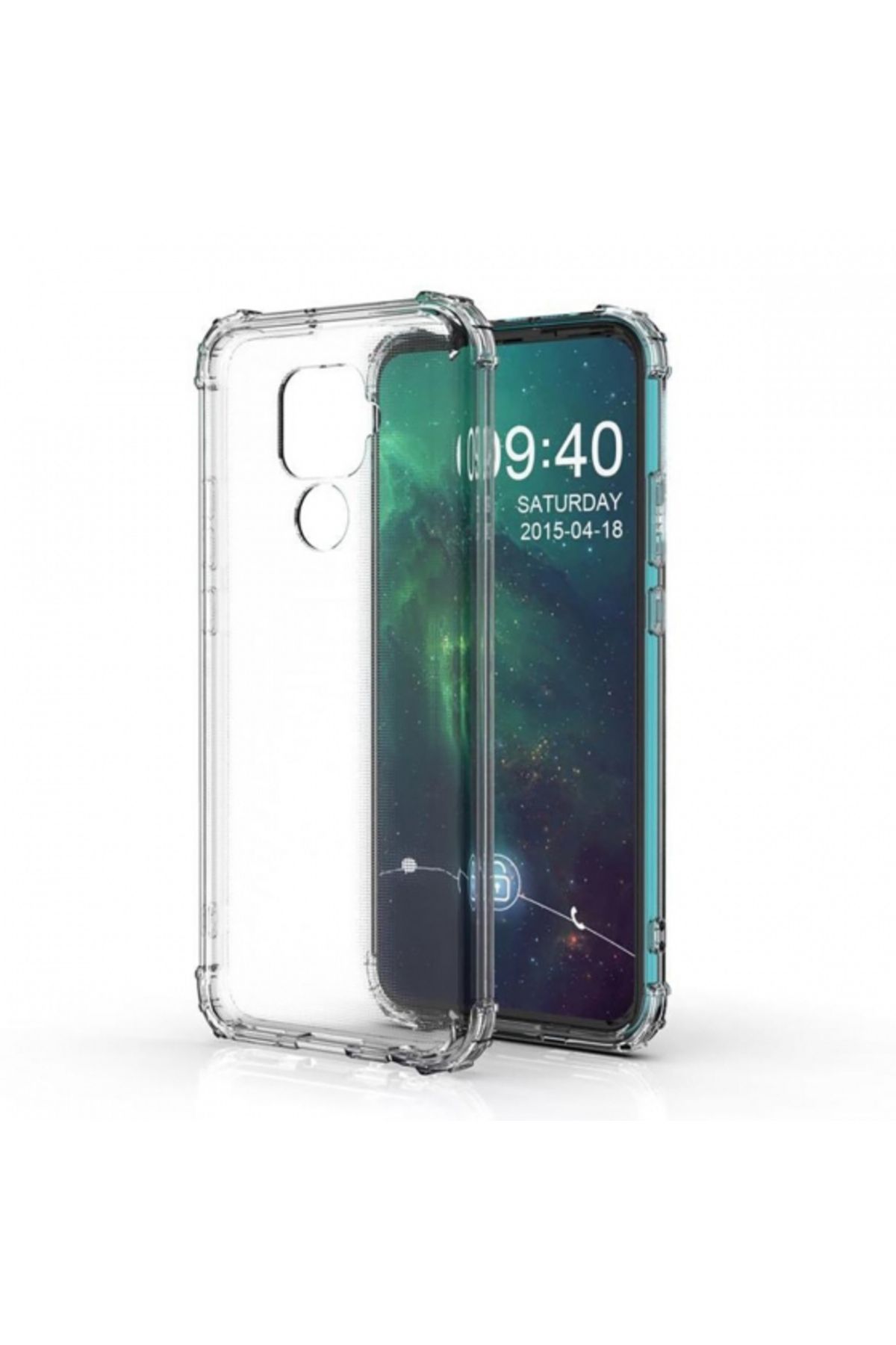 BLOGY Mate 30 Lite ile Uyumlu Crystal Fit Kılıf Crystal Clear