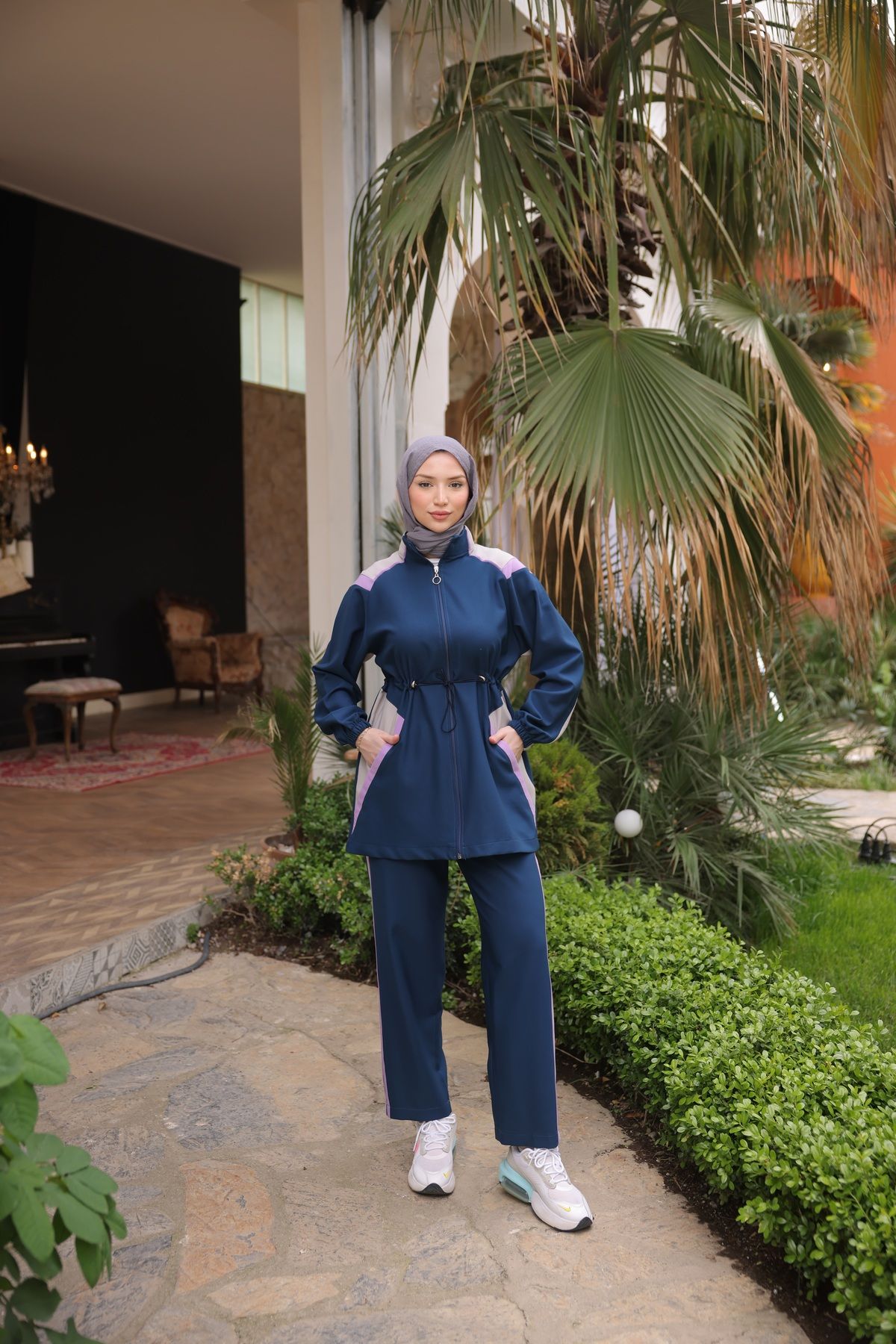 MİMİ Luxury Wear Kadın Tesettür Eşofman Takımı, Alt-üst Takım Fermuarlı