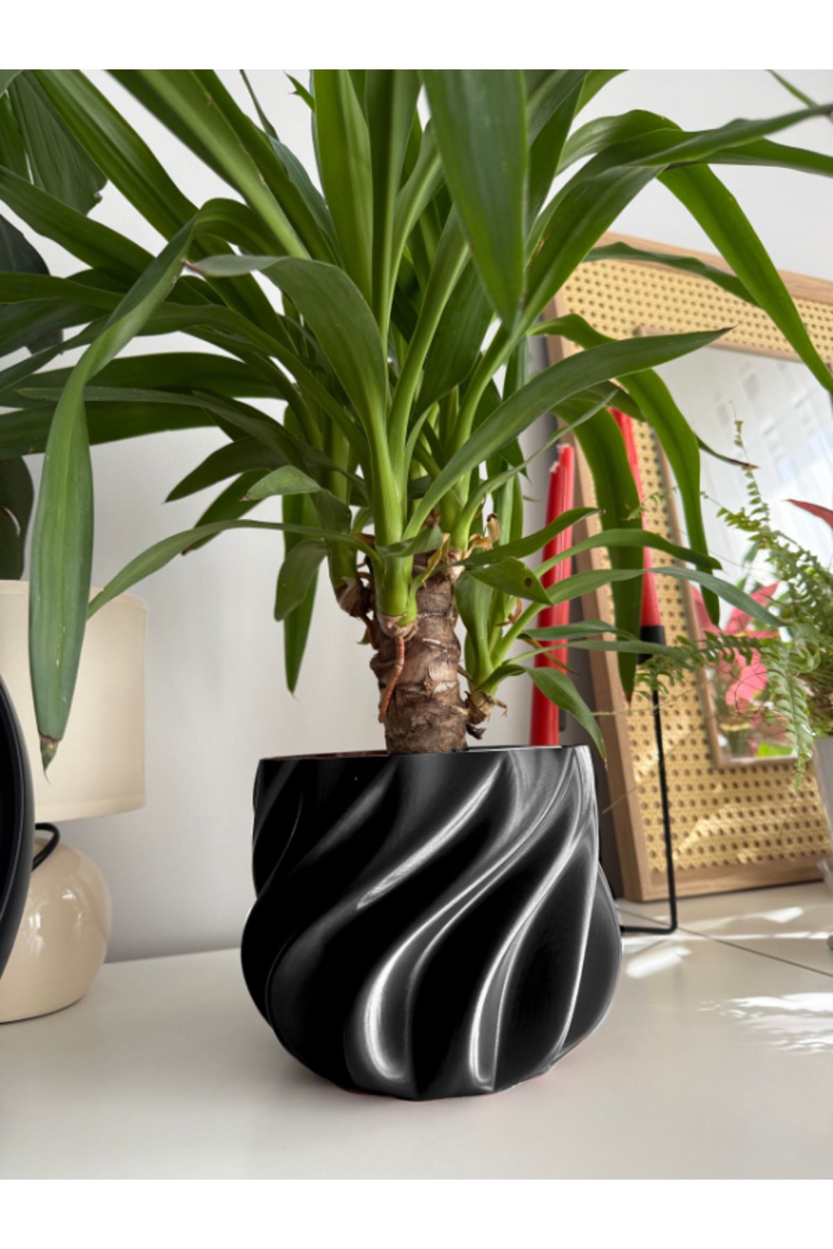 Madeora3D Modern & Sade Yaşam Alanları İçin 15 cm Kahverengi Saksı - Estetik Dokunuş (Bitki dahil değil)
