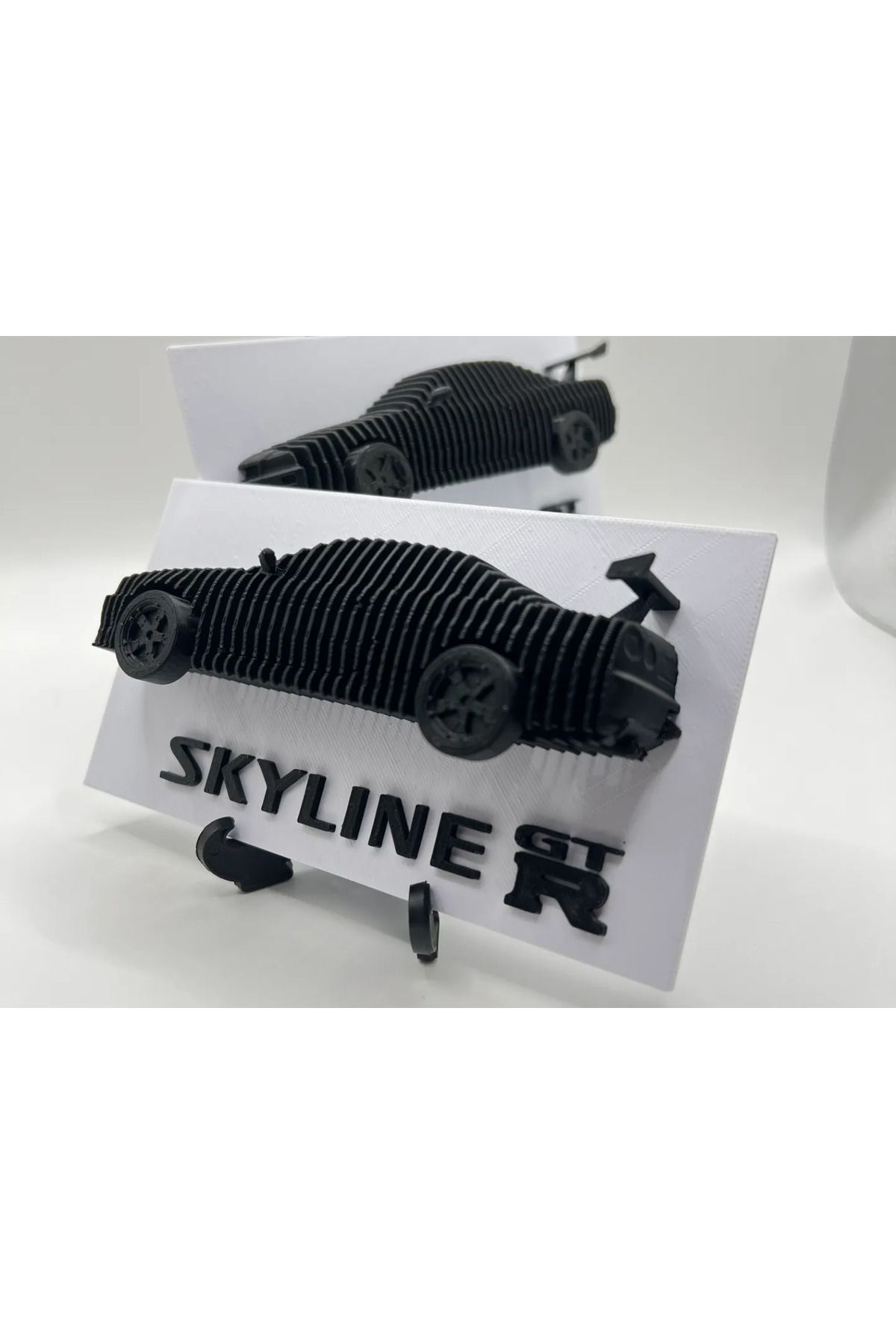 ECDESİNG Skyline GTR tablo / Beyaz & Gri & Siyah & Kırmızı