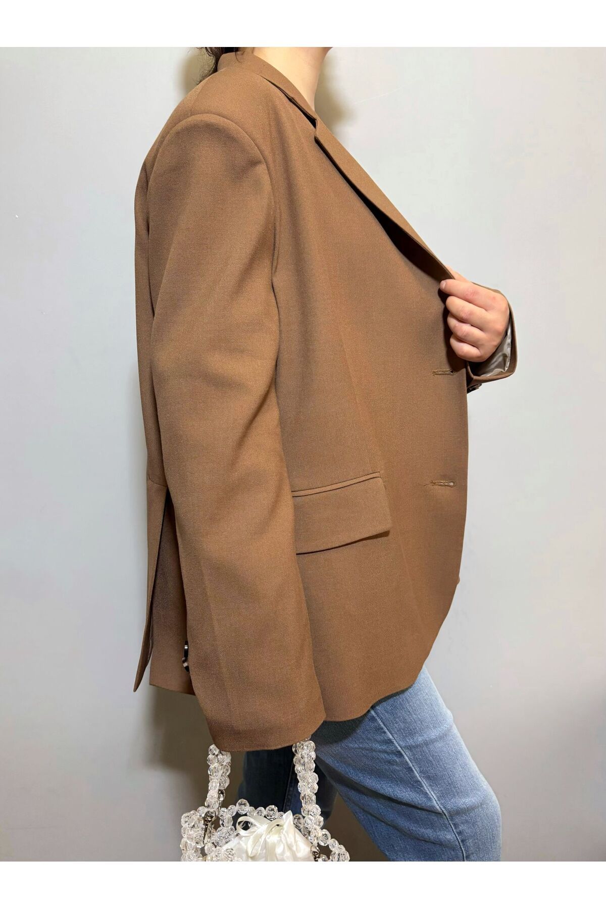 BEYBACO-Jachetă BLAZER CU CĂPTUȘE CU FĂRĂ DEȚĂRARE DE DIMENSIUNE MARE - Jachetă BLAZER - Jachetă DE DIMENSIUNE MARE 2