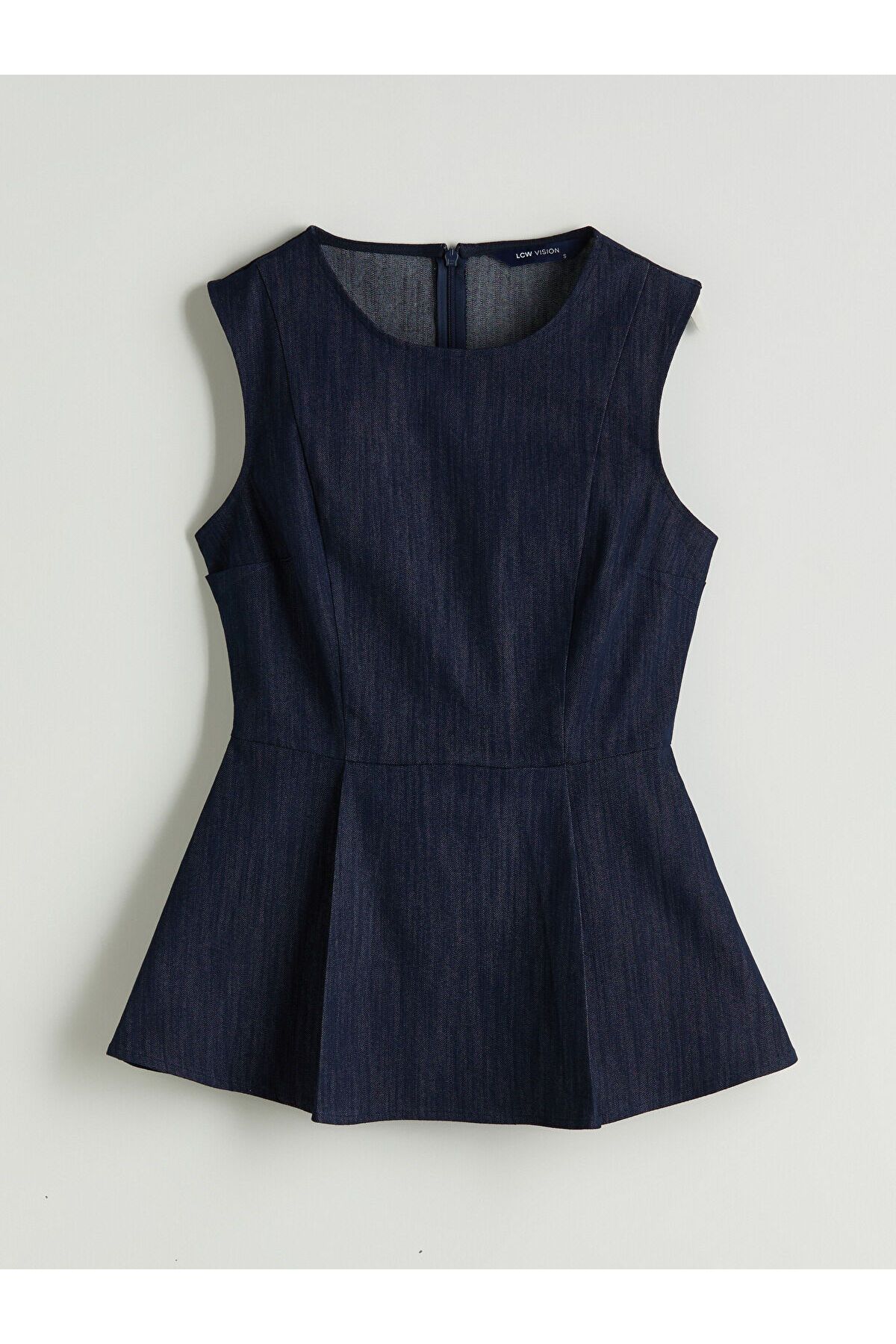 LC Waikiki Bisiklet Yaka Peplum Jean Bluz