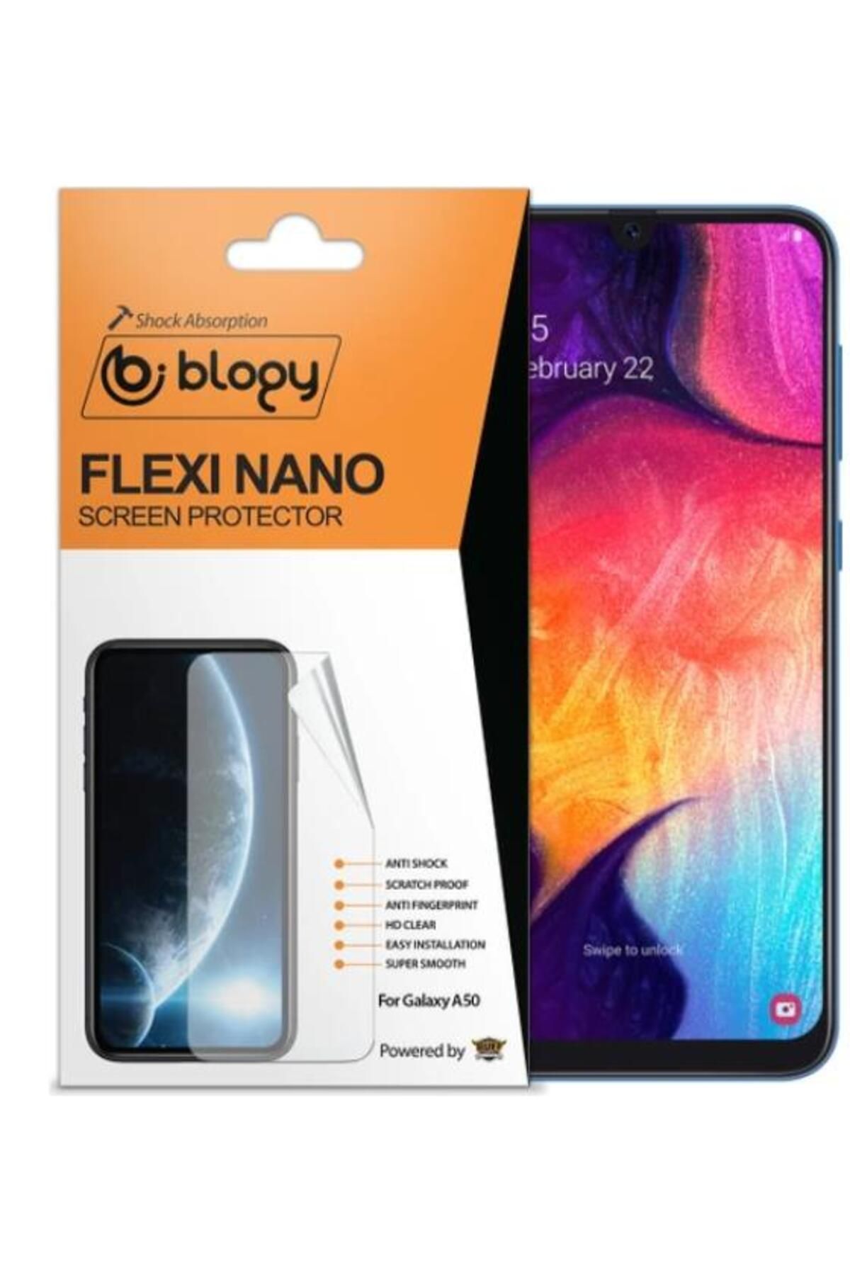 BLOGY Galaxy A50 ile Uyumlu Flexi Nano Ekran Koruyucu