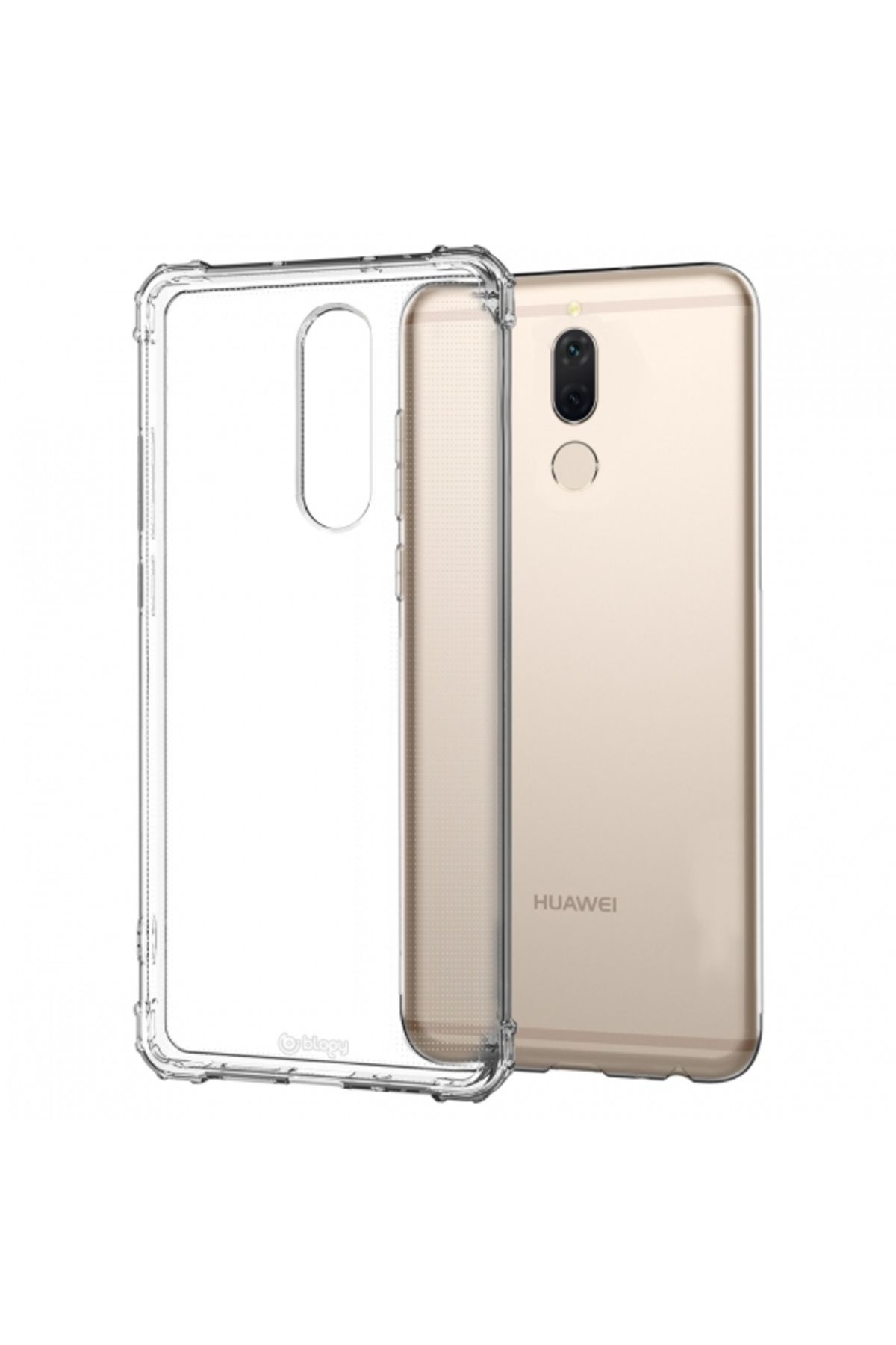 BLOGY Mate 10 Lite ile Uyumlu Crystal Fit Kılıf Crystal Clear