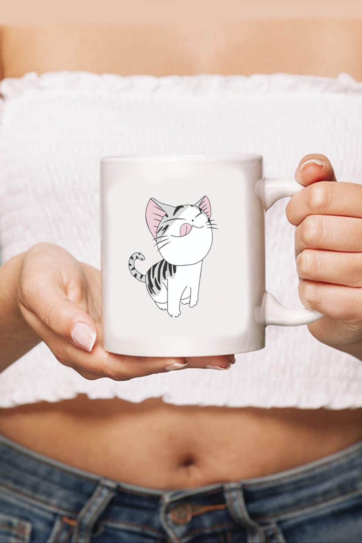 RETROGO Şımarık Kedi Sevimli Kedi Kupa