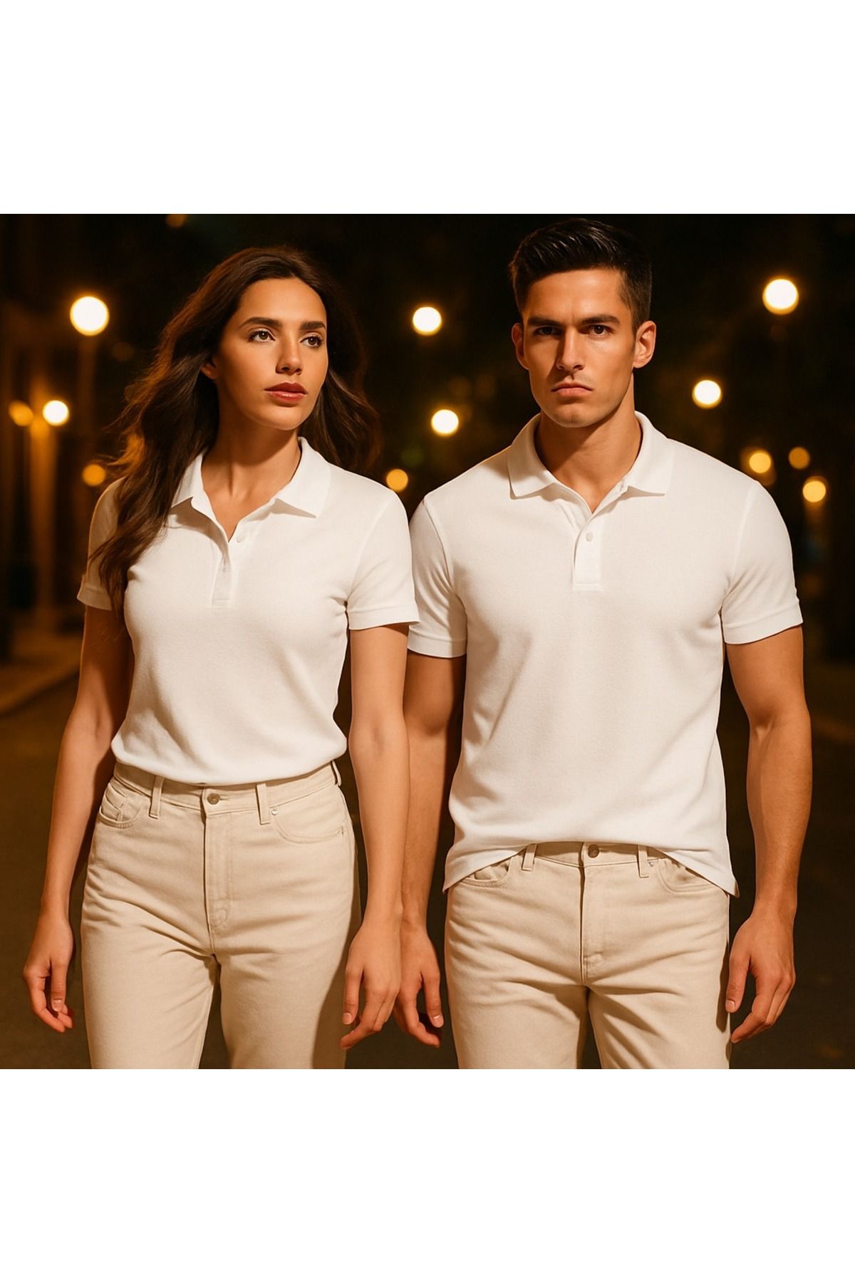 LC Waikiki Basic Polo Yaka Kadın-Erkek Uyumlu Unisex T-Shirt