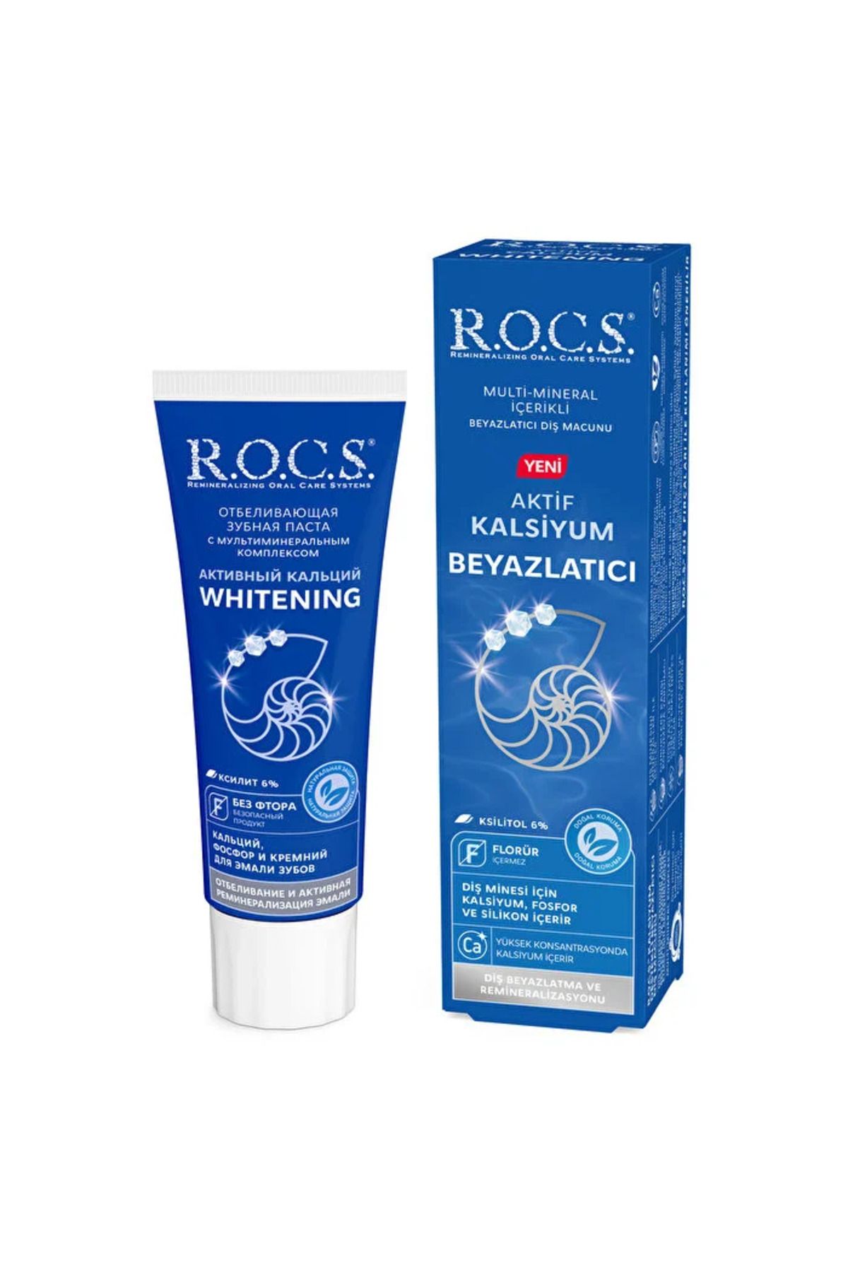 ROCSİDE Diş Macunu - Kalsiyum Beyazlatıcı - 75 ml