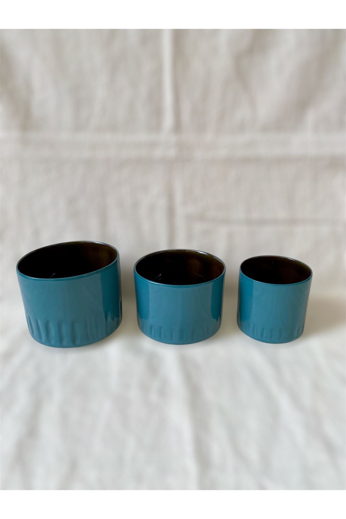 OzleMissCraft El Yapımı Stoneware Mumluk Seti