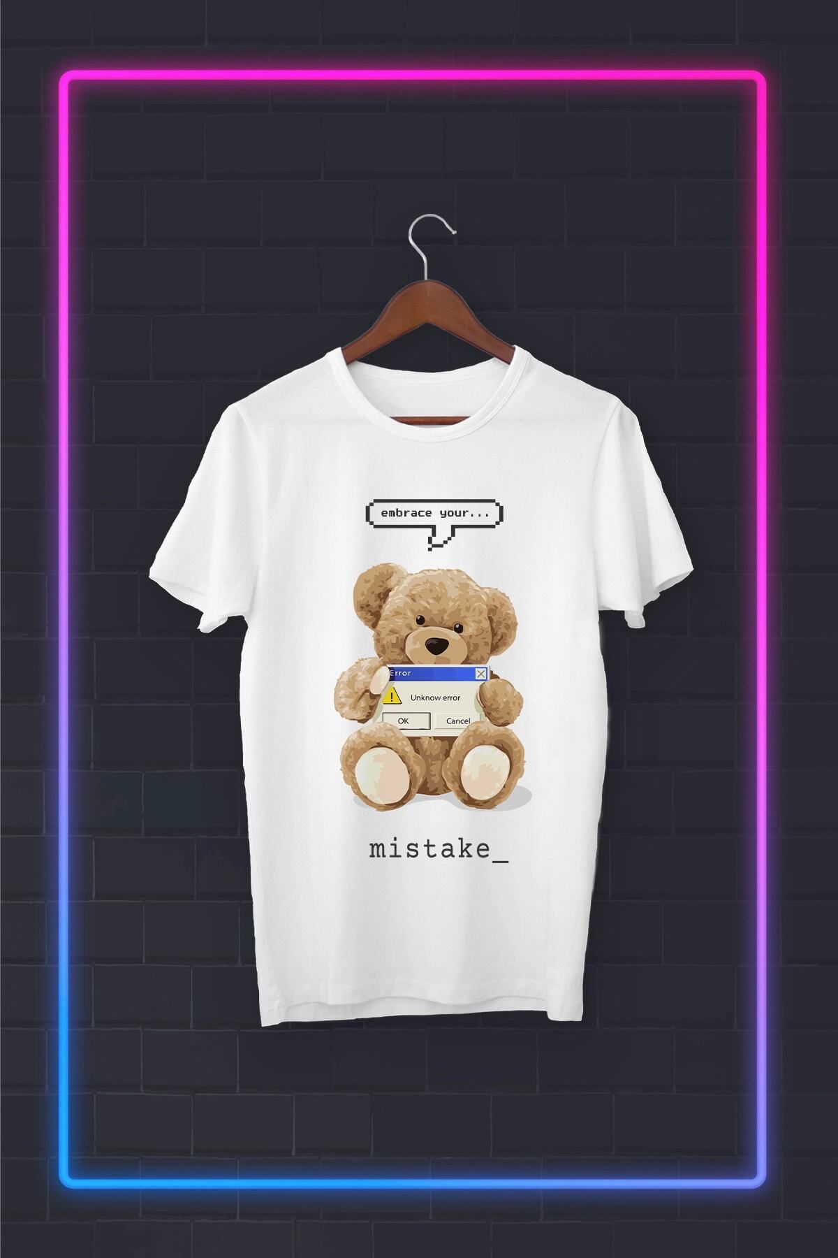 Pisa Art Beyaz -tedi-mistake- Vip Tasarım Tshirt