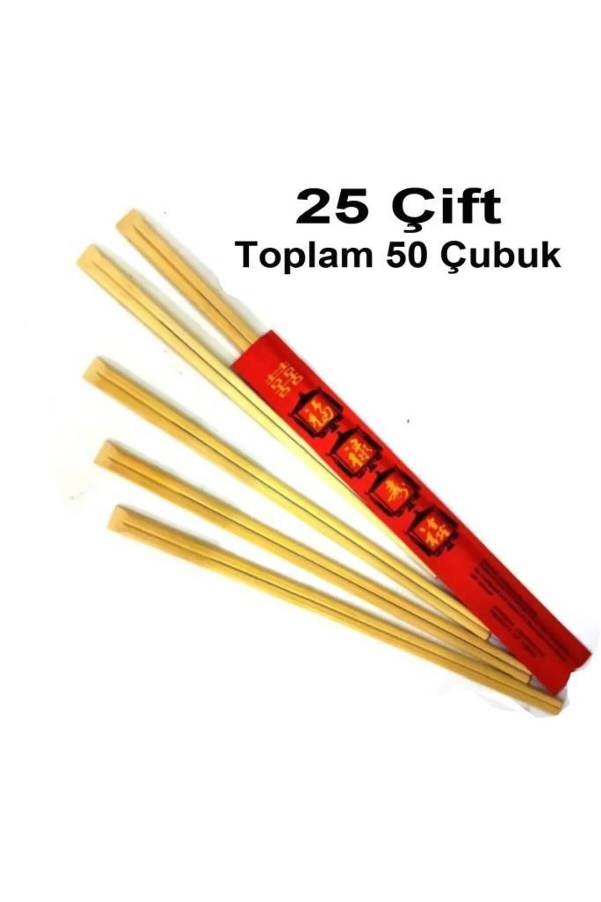 abnturk 25 Çift 50adet 24cm Bambu Chopstick Çin Çubukları Japon Çubukları Yemek Çubuğu Made in Japan