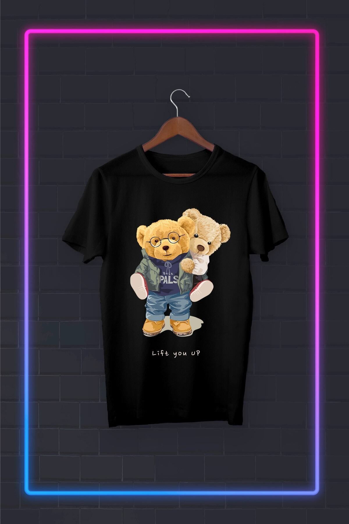 Pisa Art Siyah -tedi-lift You Up- Vip Tasarım Tshirt