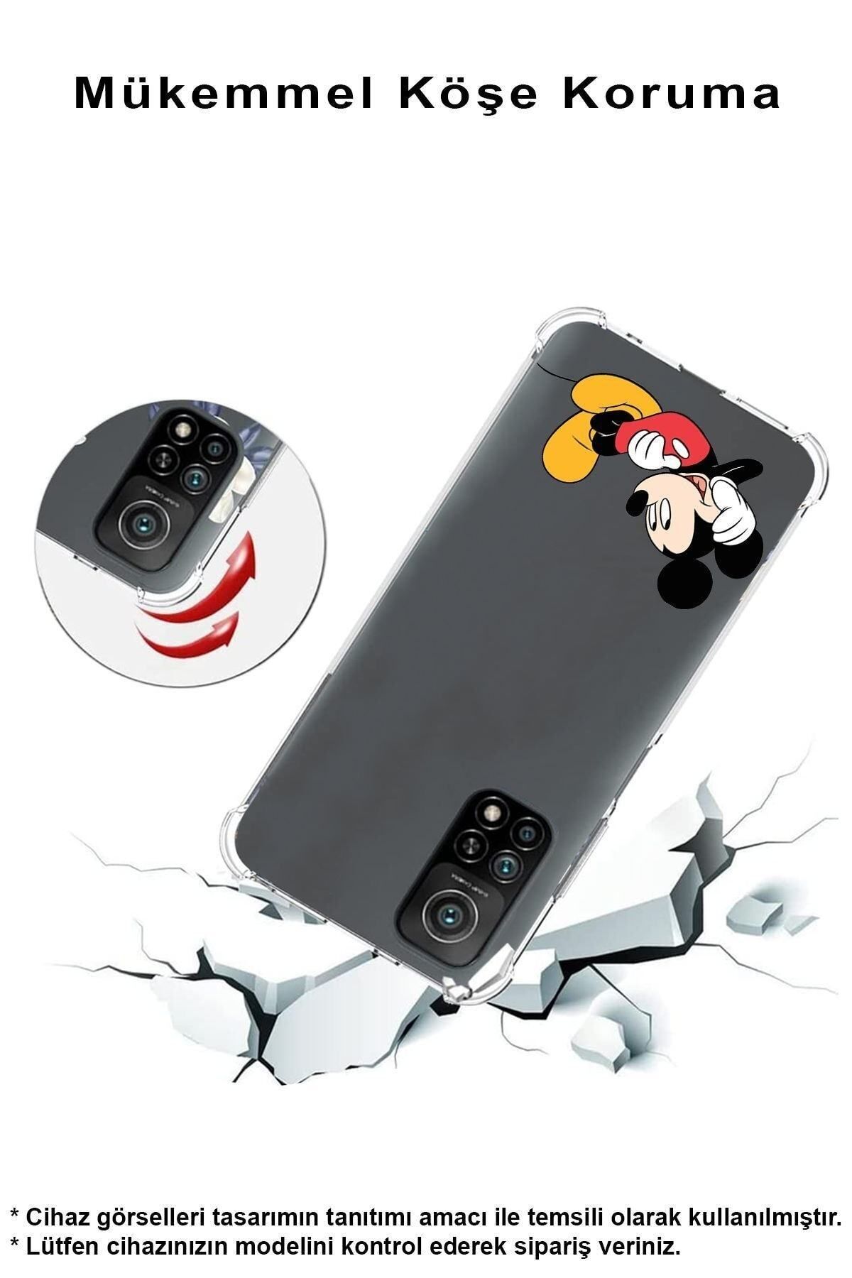PrintiFy Samsung Galaxy S23 Ultra ile Uyumlu Köşe Korumalı Antişok Kapak Mickey Mouse Tasarımlı Kılıf