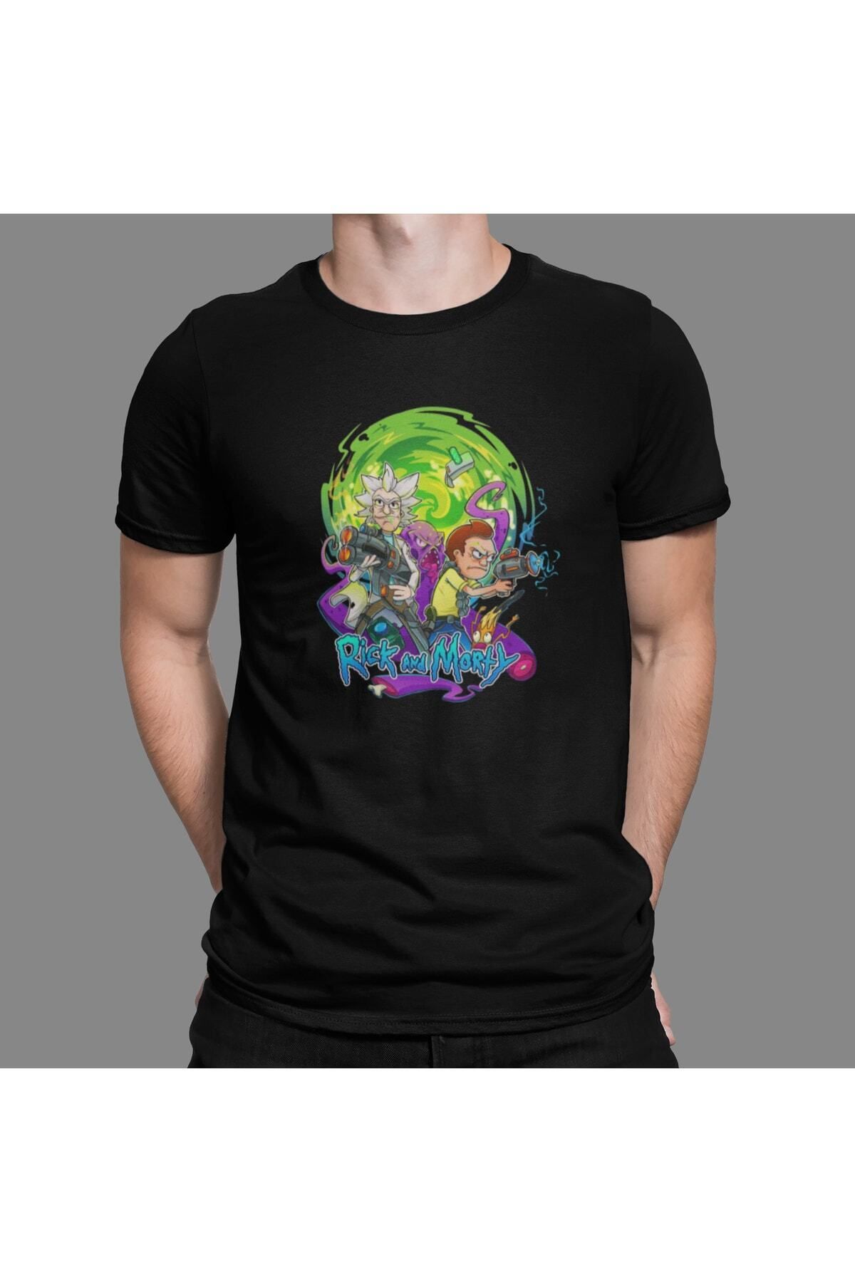 Pisa Art Rick And Morty Tshirt Bisiklet Yaka