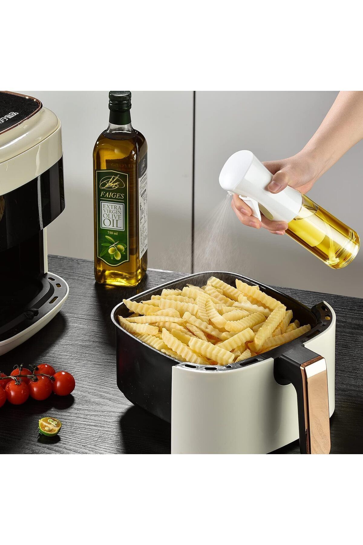 etteminönütoptanticaret Cam Sprey Şişe Yağdanlık Airfryer Püskürtmeli Yağlık Fısfıs Püskürtücü 1 adet