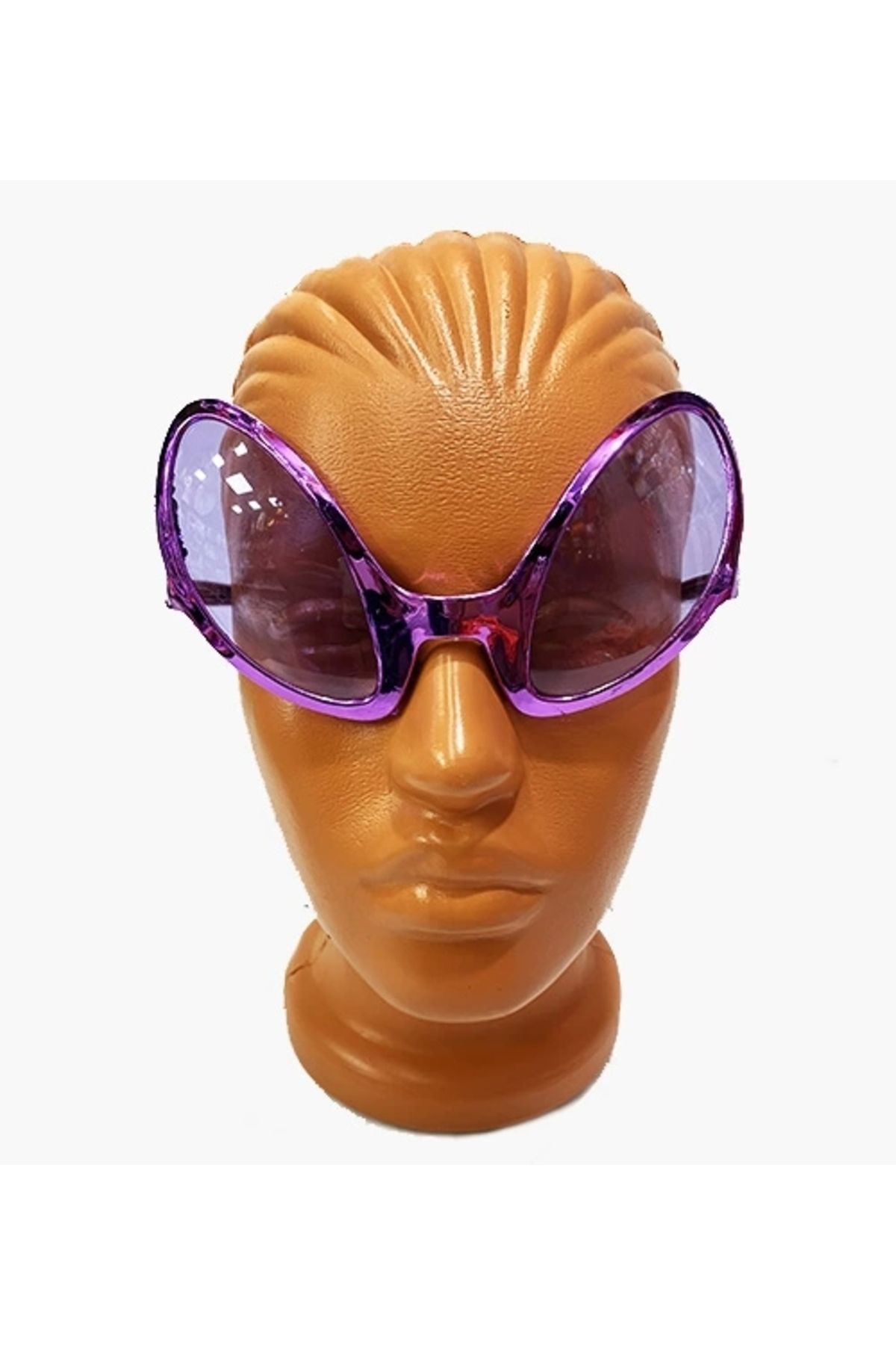 minaydan Parti Aksesuar Mor Renk Alien Parti Gözlüğü Retro Parti Gözlüğü 8x13 cm