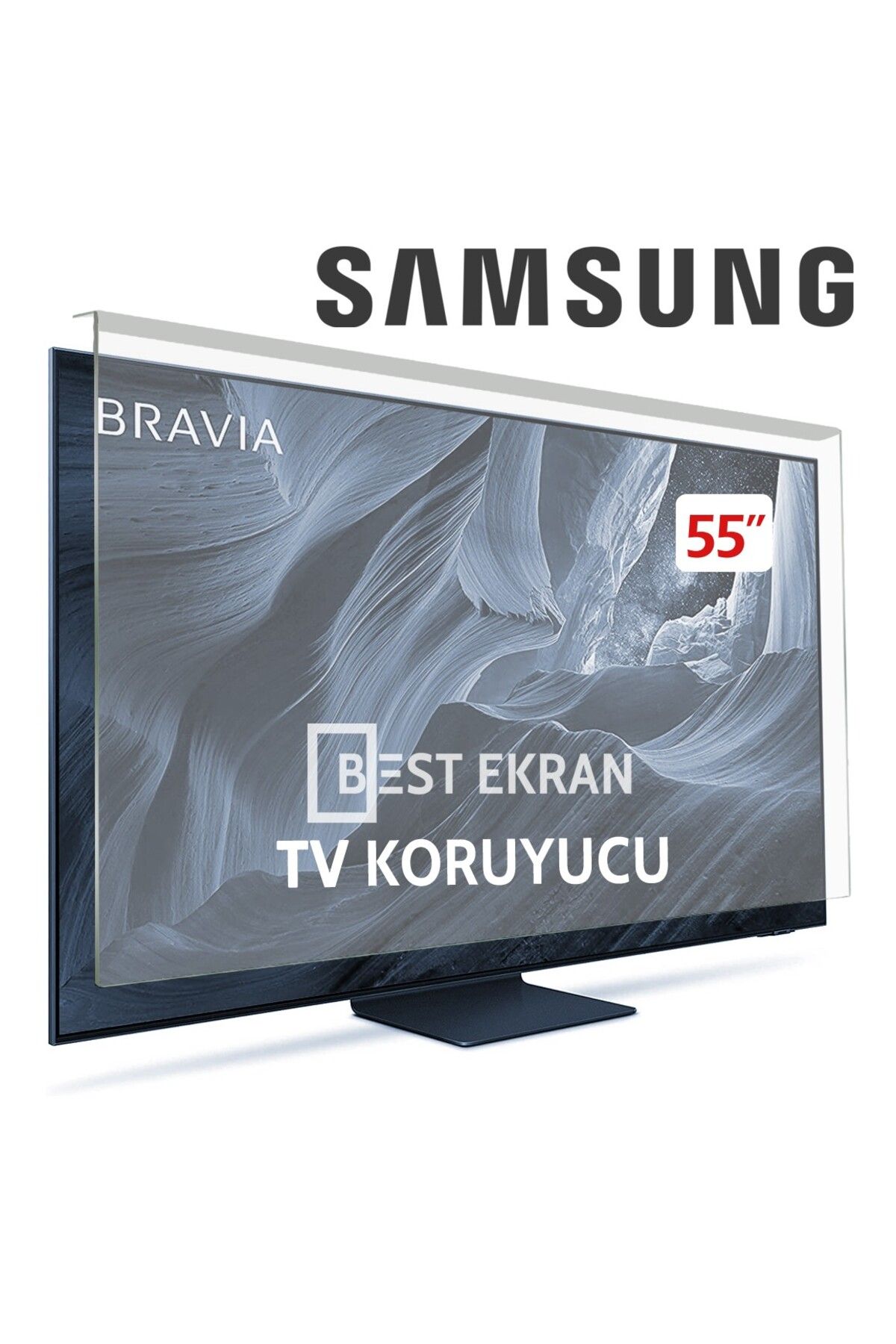 Bestekran SAMSUNG 55QN70F TV EKRAN KORUYUCU \ 55" inç KIRILMAZ Ekran Koruyucu QE55QN70FAUXTK
