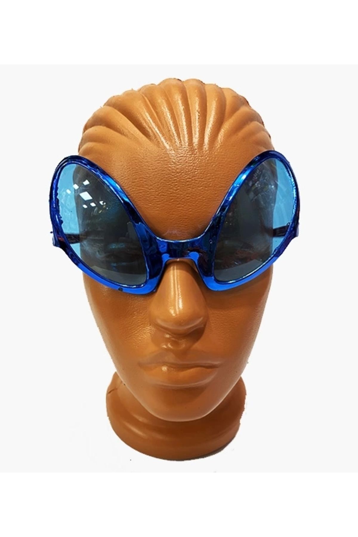 minaydan Parti Aksesuar Mavi Renk Alien Parti Gözlüğü Retro Parti Gözlüğü 8x13 cm