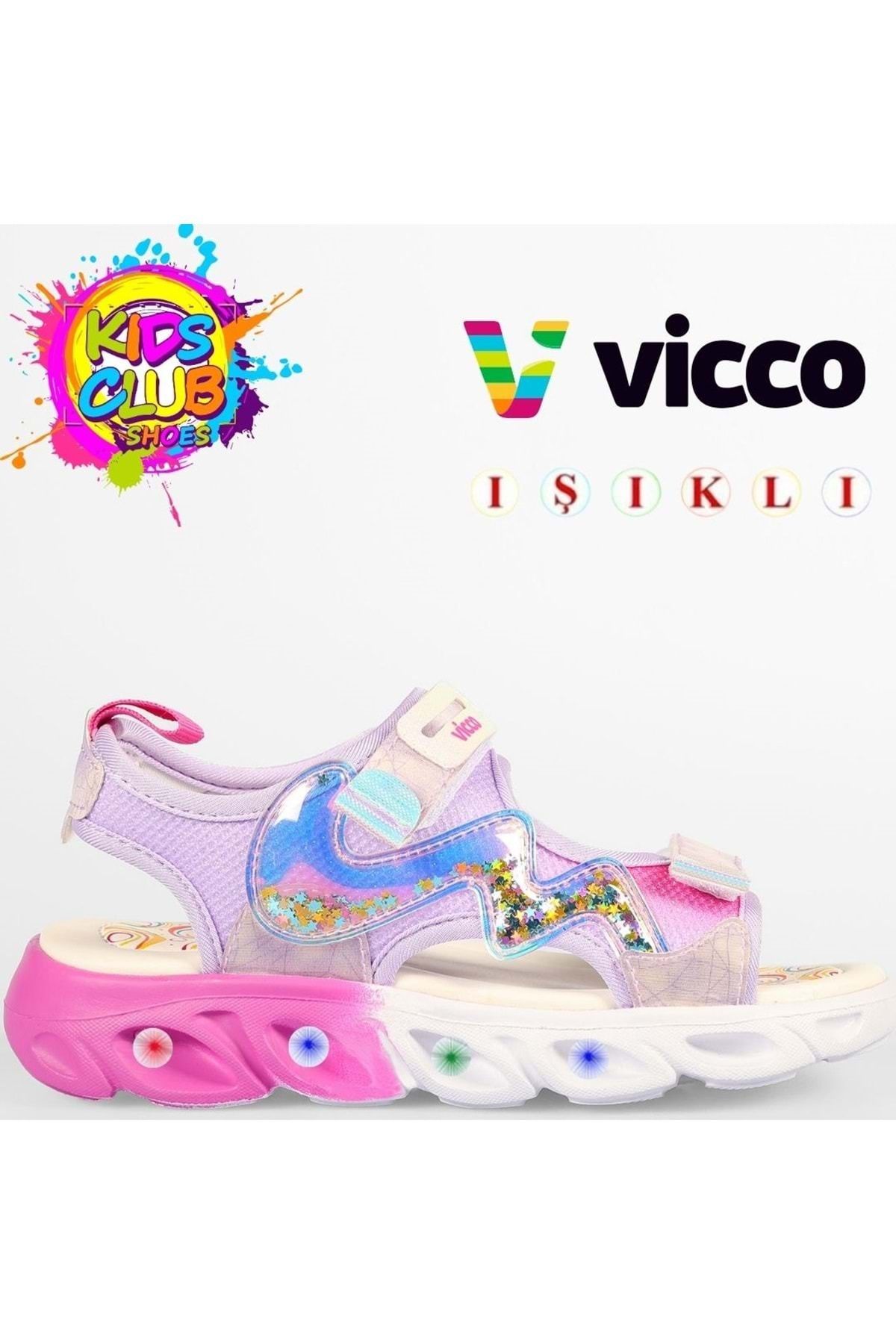 Kocamanlar Ayakkabı Vicco Legendy Ortopedik Işıklı Çocuk Sandalet LİLA
