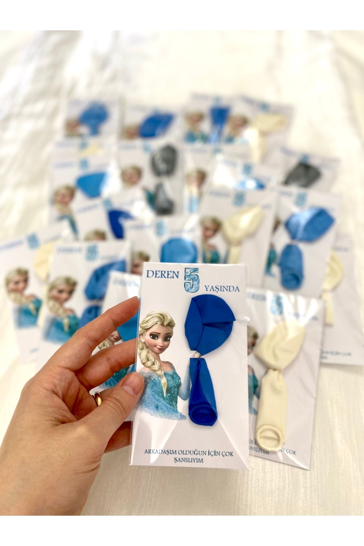 Sinem Gift 20 Adet Doğum Günü Hediyelik Balon, Elsa Konseptli Hediyelik, Frozen Konseptli Hediyelik