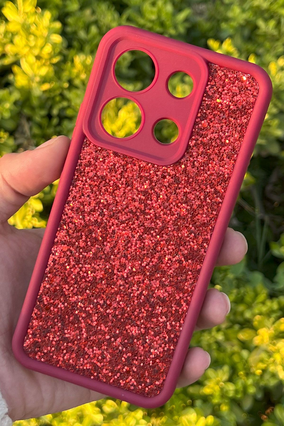 CEPSTOK Xiaomi Redmi Note 13 4G Kılıf Taşlı Işıltılı Darbe Önleyici Silikon Kapak