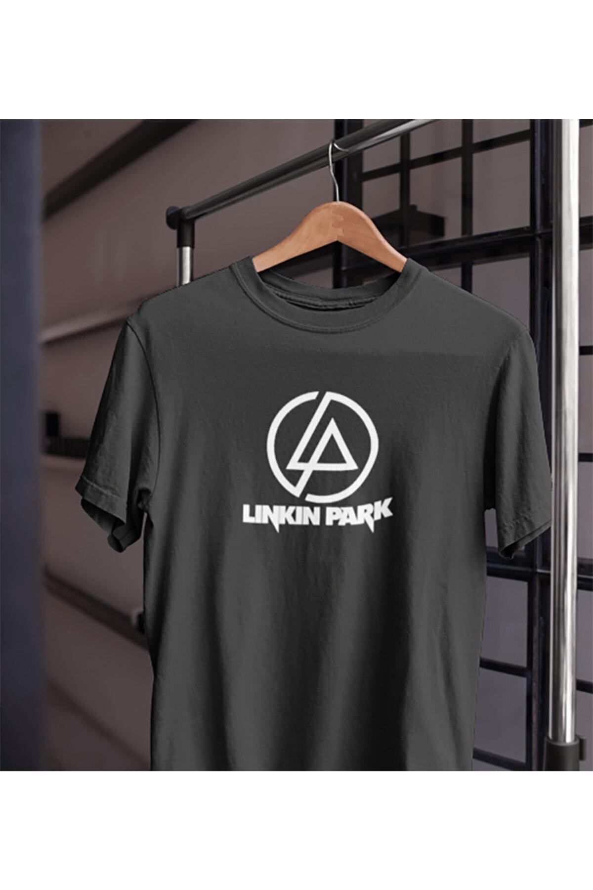 Pisa Art Unısex Kadın Erkek Linkin Park Rock Grup Xero Siyah Beyaz Tasarım Baskılı %100 Pamuk T-shirt