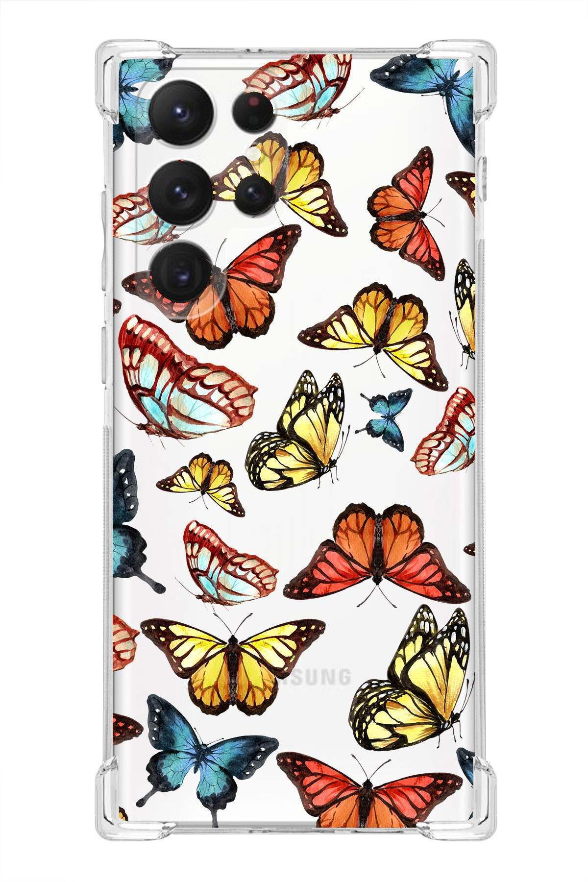 PrintiFy Samsung Galaxy S23 Ultra ile Uyumlu Water Color 2 Baskılı Köşe Korumalı Antişok Kılıf