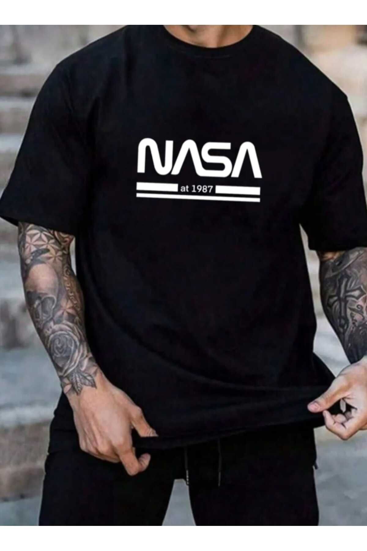 FULL TOLERANCE Ceyasmoda Özel Tasarım Nasa Baskılı Overisze Unisex Model Tişört