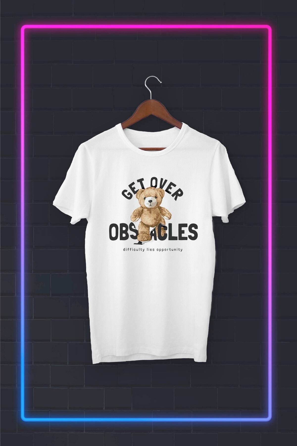 Pisa Art Beyaz -tedi Get Over- Vip Tasarım Tshirt