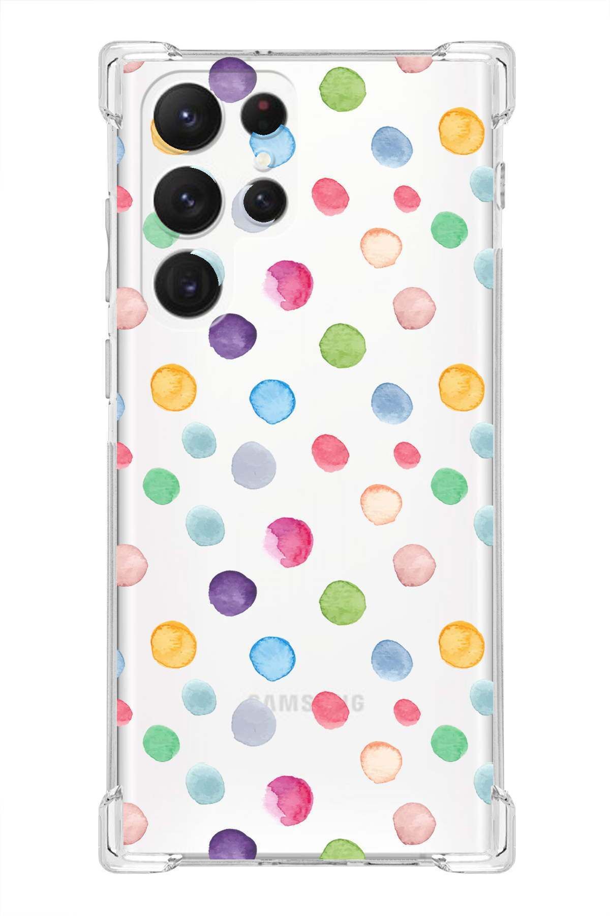 PrintiFy Samsung Galaxy S23 Ultra ile Uyumlu Water Color 6 Baskılı Köşe Korumalı Antişok Kılıf