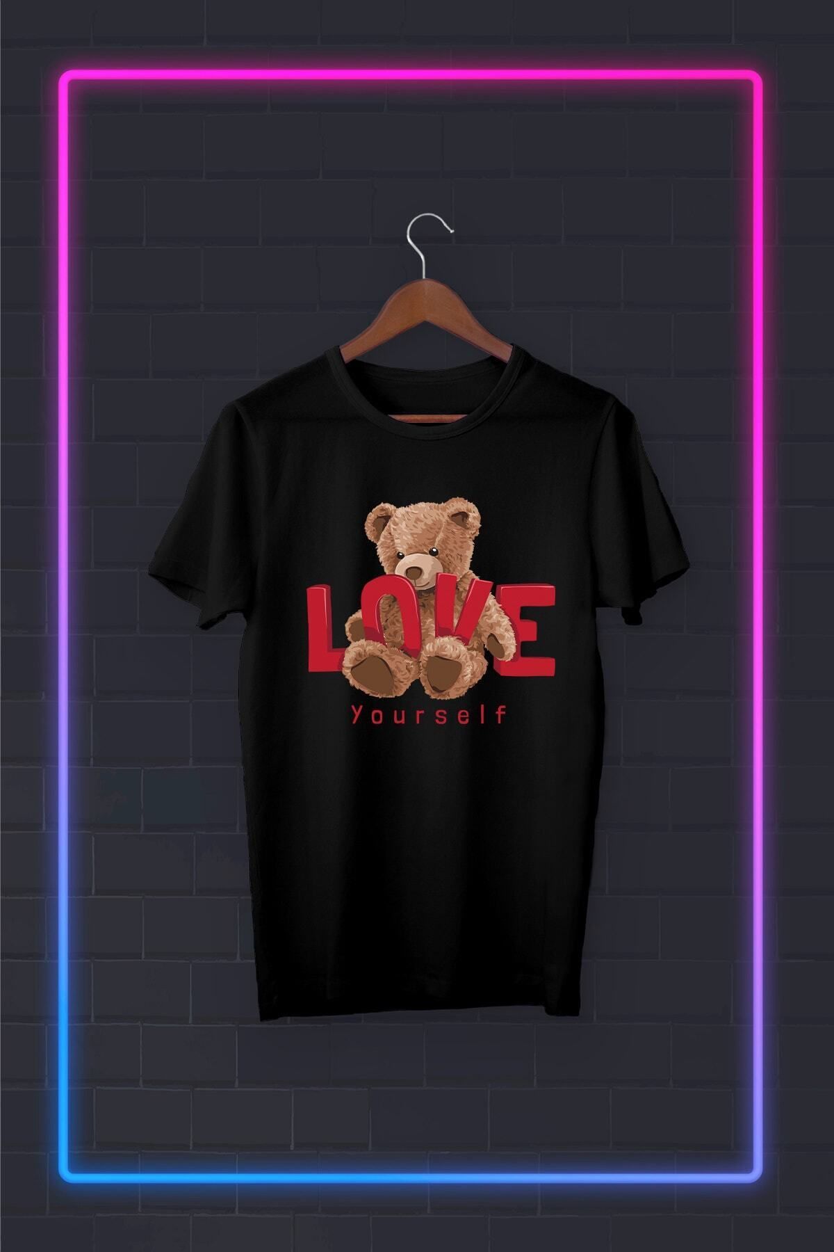 Pisa Art Siyah -tedi Love- Vip Tasarım Tshirt