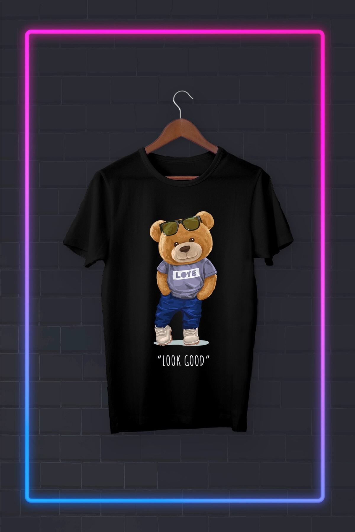 Pisa Art Siyah -tedi-look Good- Vip Tasarım Tshirt